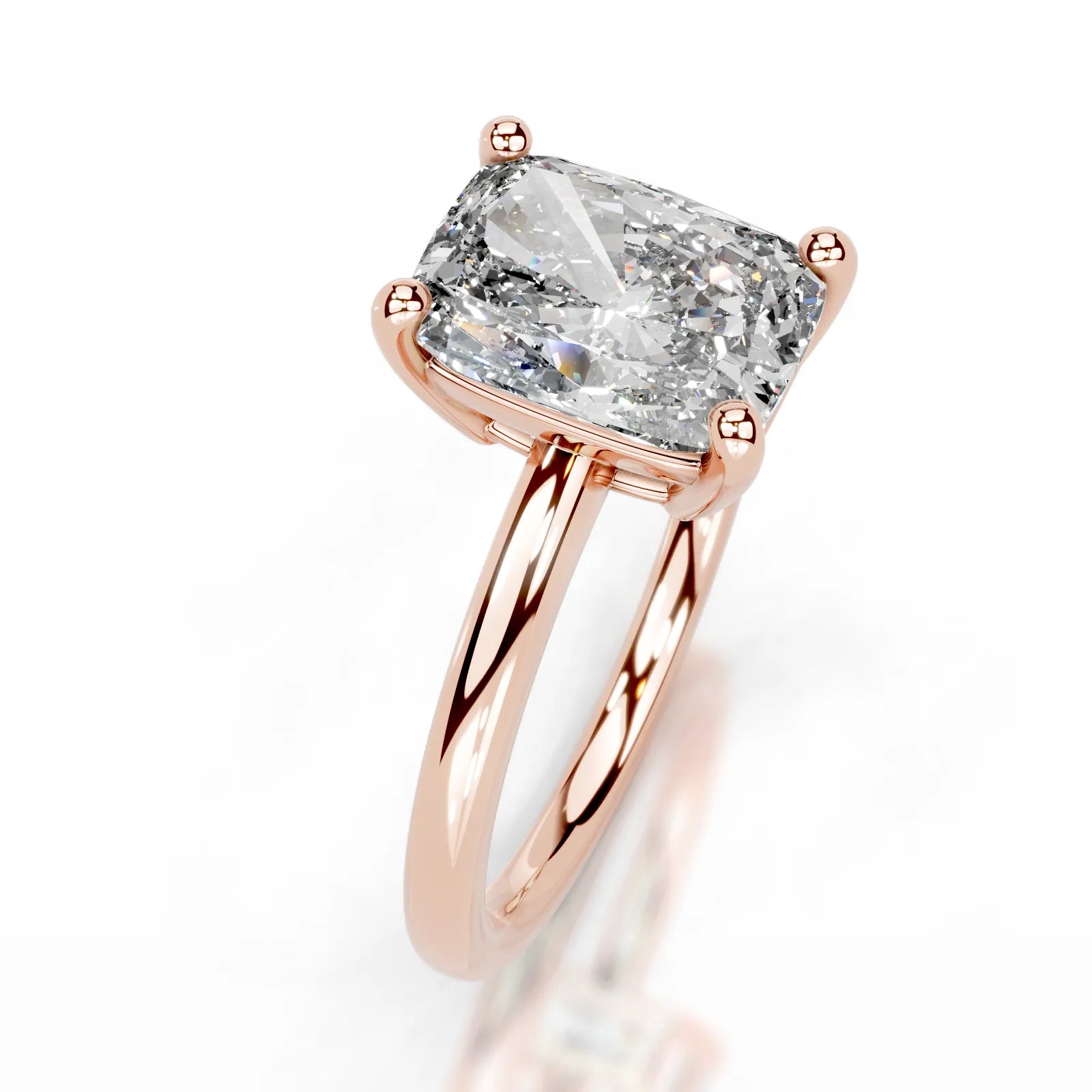 Adaline Lab Grown Diamond Ring Elongated Cushion -14K Rose Gold