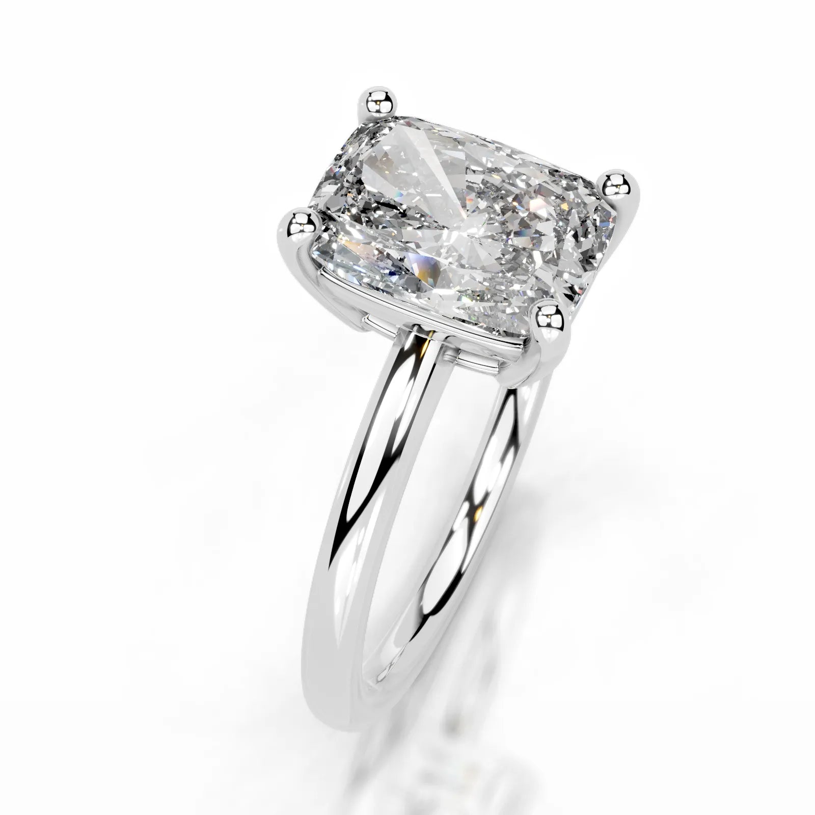 Adaline Lab Grown Diamond Ring Elongated Cushion -14K White Gold