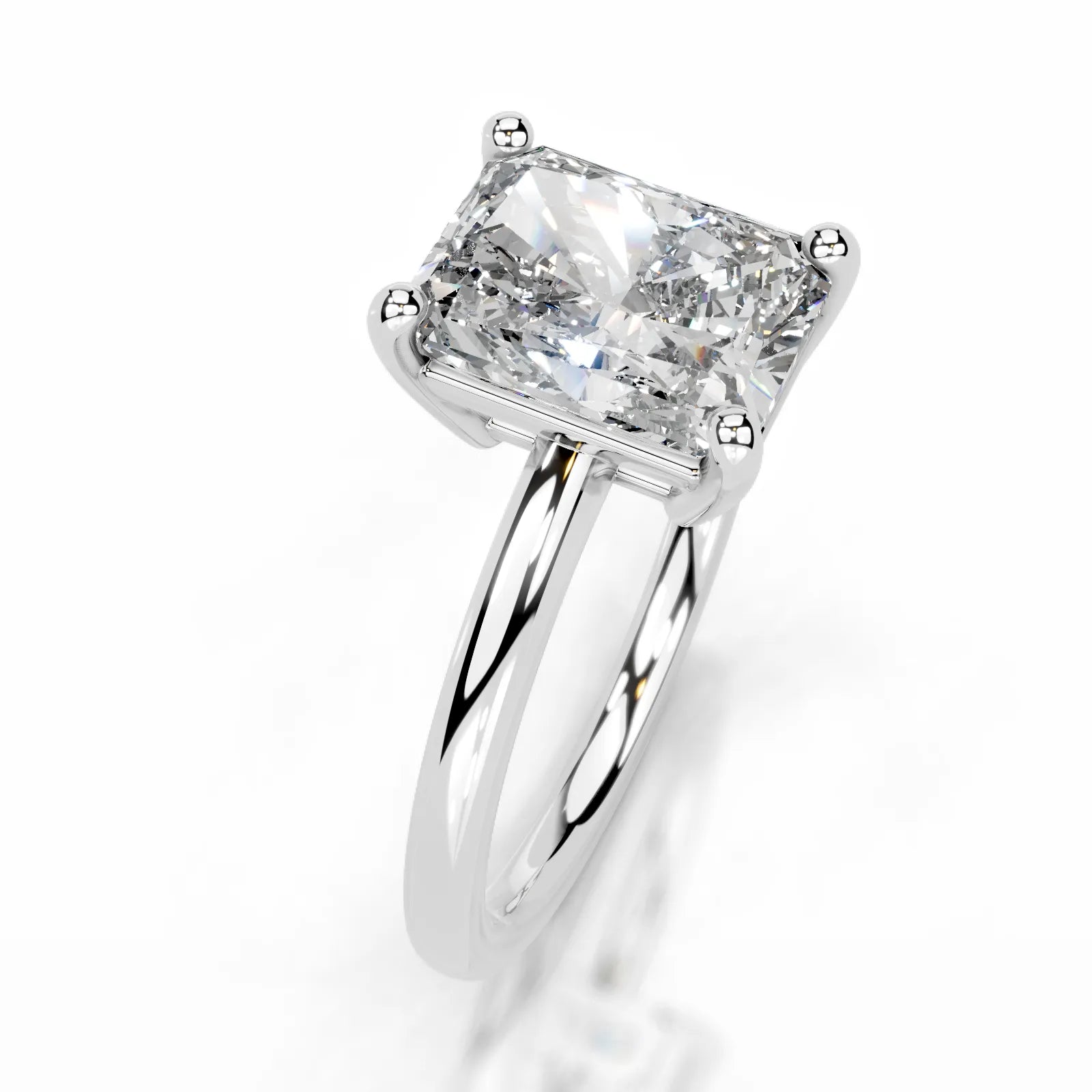 Adaline Lab Grown Diamond Ring Elongated Radiant -14K White Gold