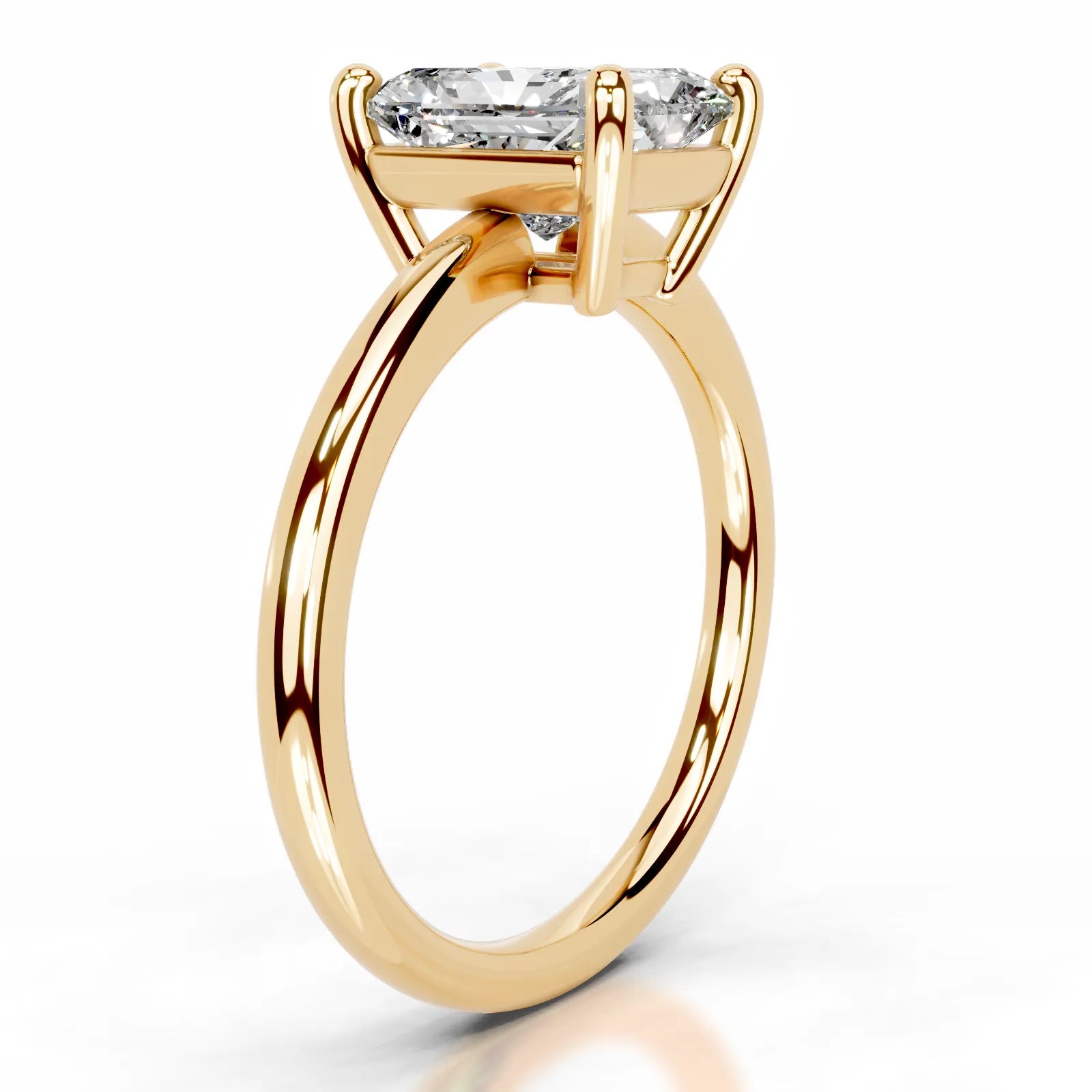 Adaline Lab Grown Diamond Ring Elongated Radiant -18K Yellow Gold