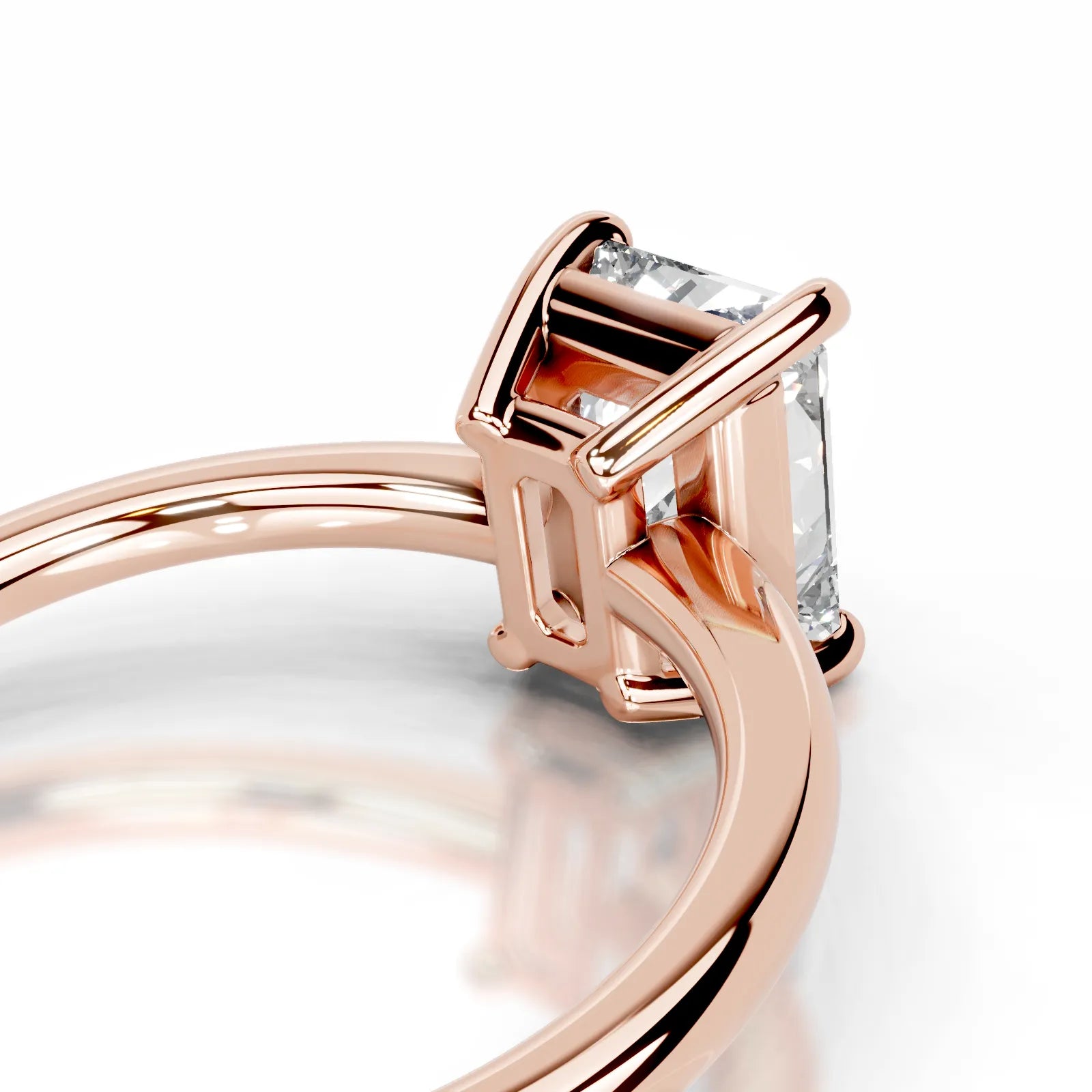 Adaline Lab Grown Diamond Ring Elongated Radiant -14K Rose Gold