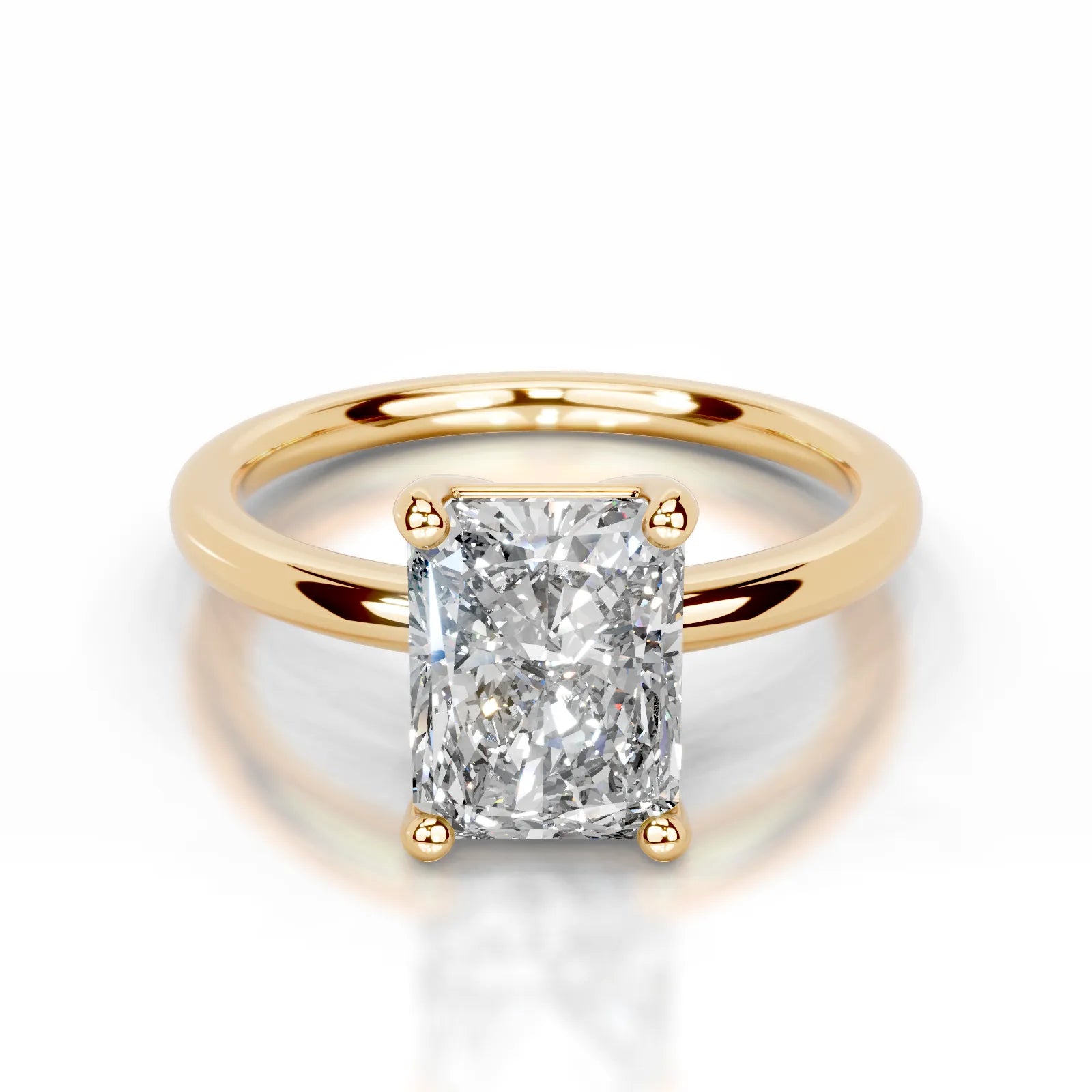 Adaline Lab Grown Diamond Ring Elongated Radiant -18K Yellow Gold