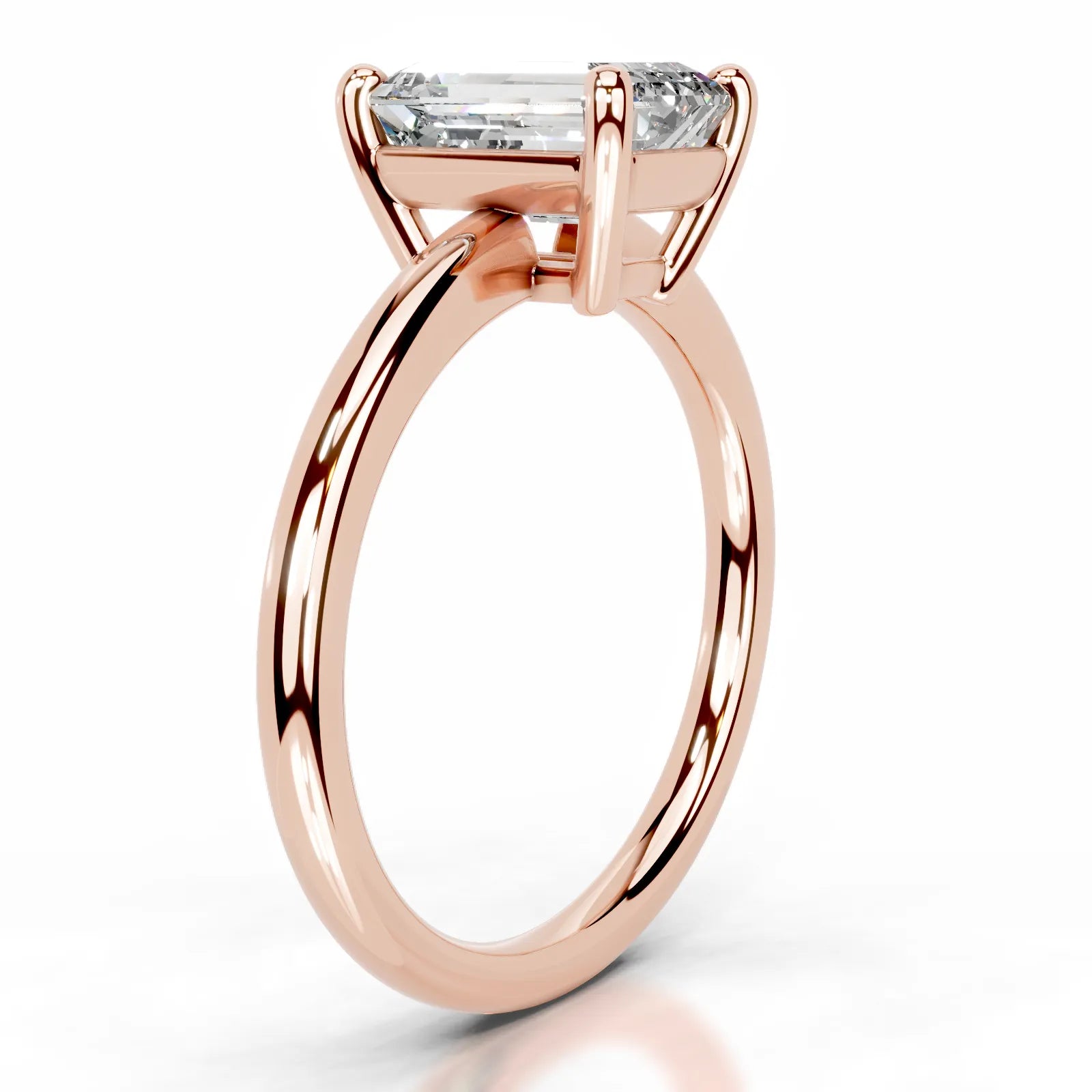 Adaline Lab Grown Diamond Ring Emerald -14K Rose Gold