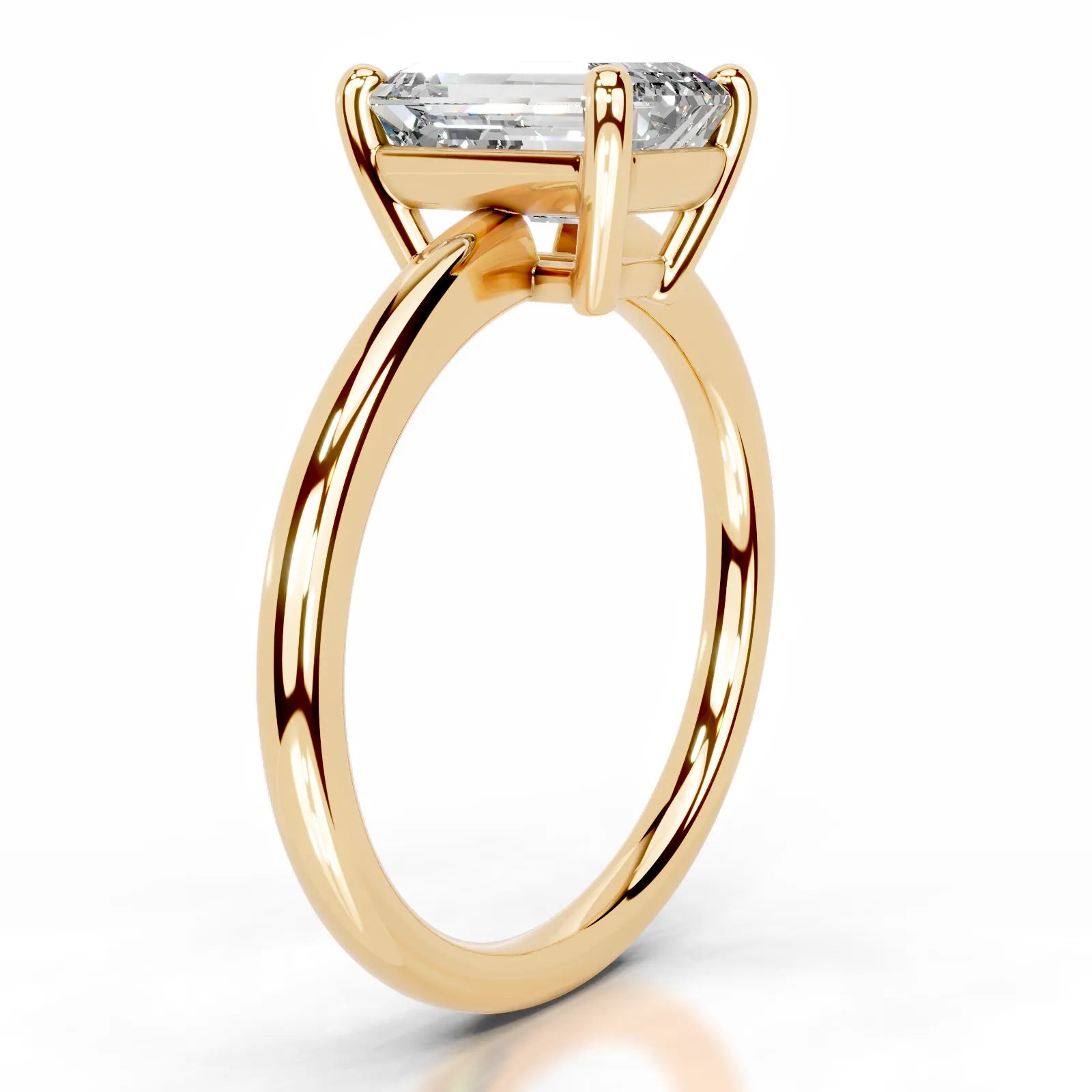 Adaline Lab Grown Diamond Ring Emerald -18K Yellow Gold