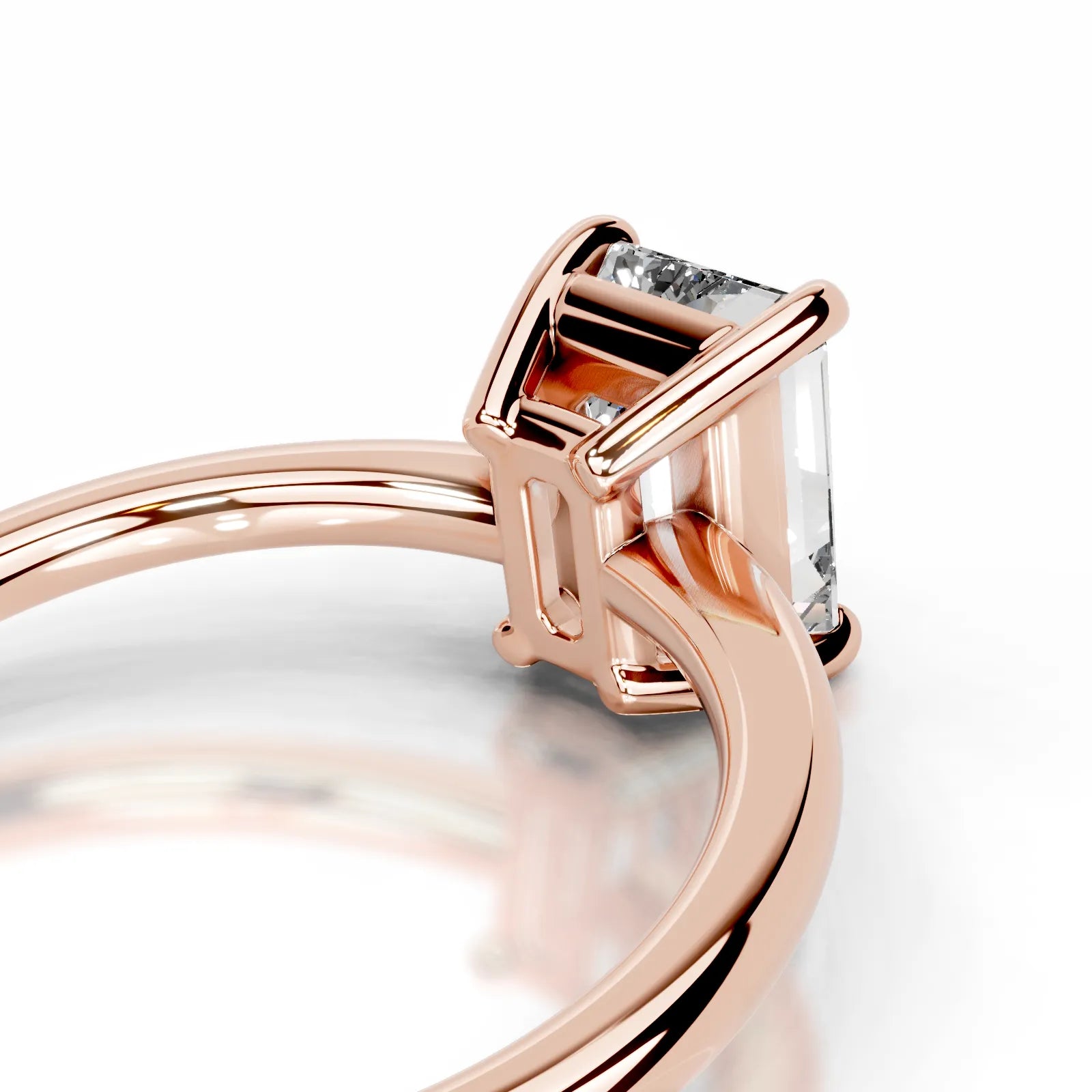 Adaline Lab Grown Diamond Ring Emerald -14K Rose Gold