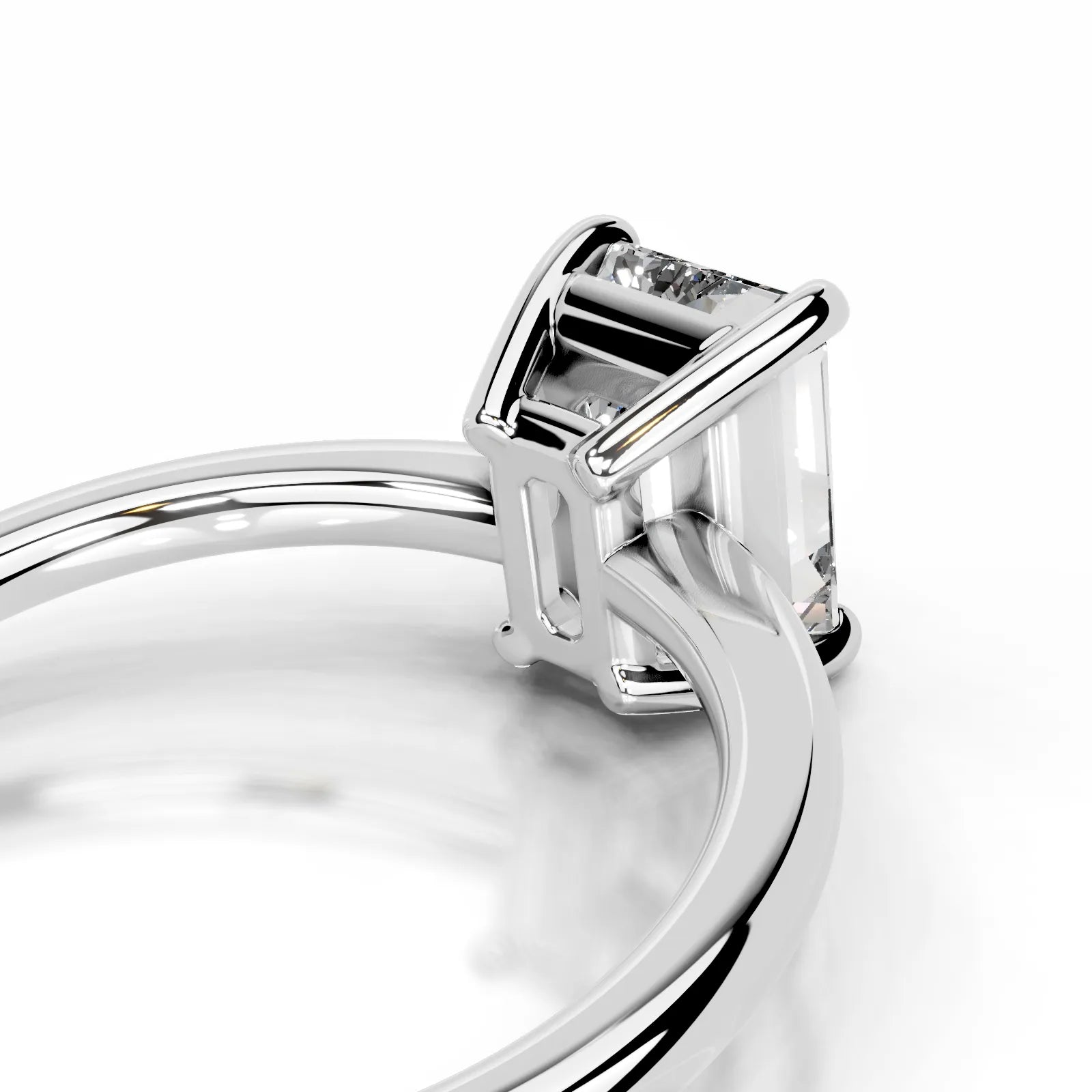 Adaline Lab Grown Diamond Ring Emerald -14K White Gold