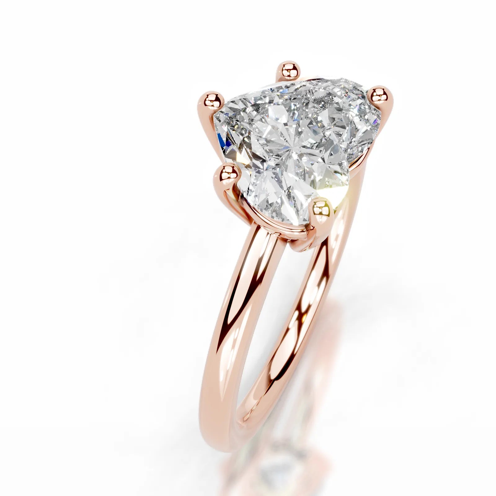 Adaline Lab Grown Diamond Ring Heart -14K Rose Gold