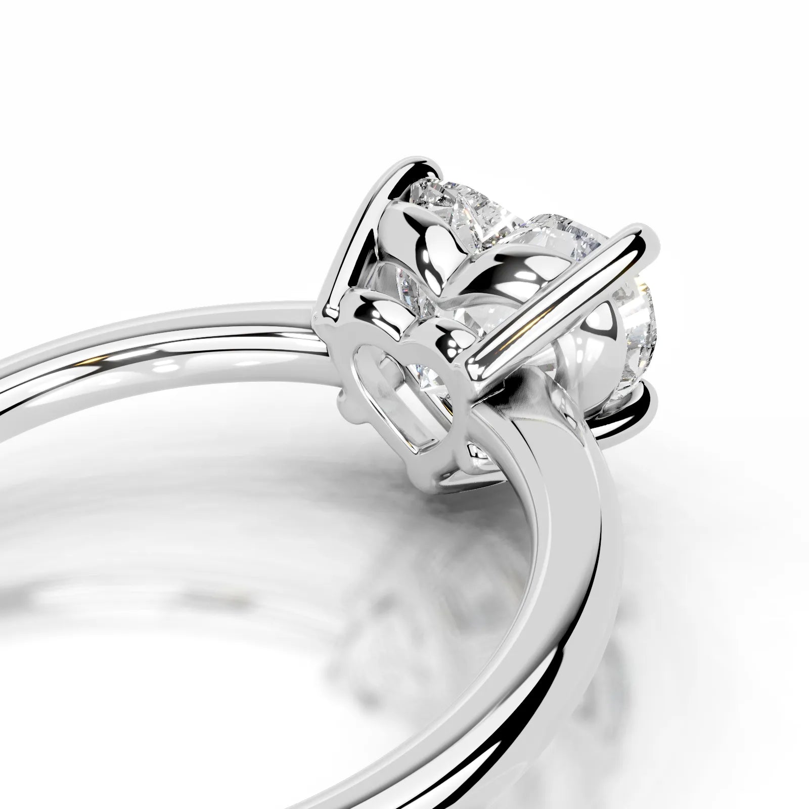 Adaline Lab Grown Diamond Ring Heart -14K White Gold