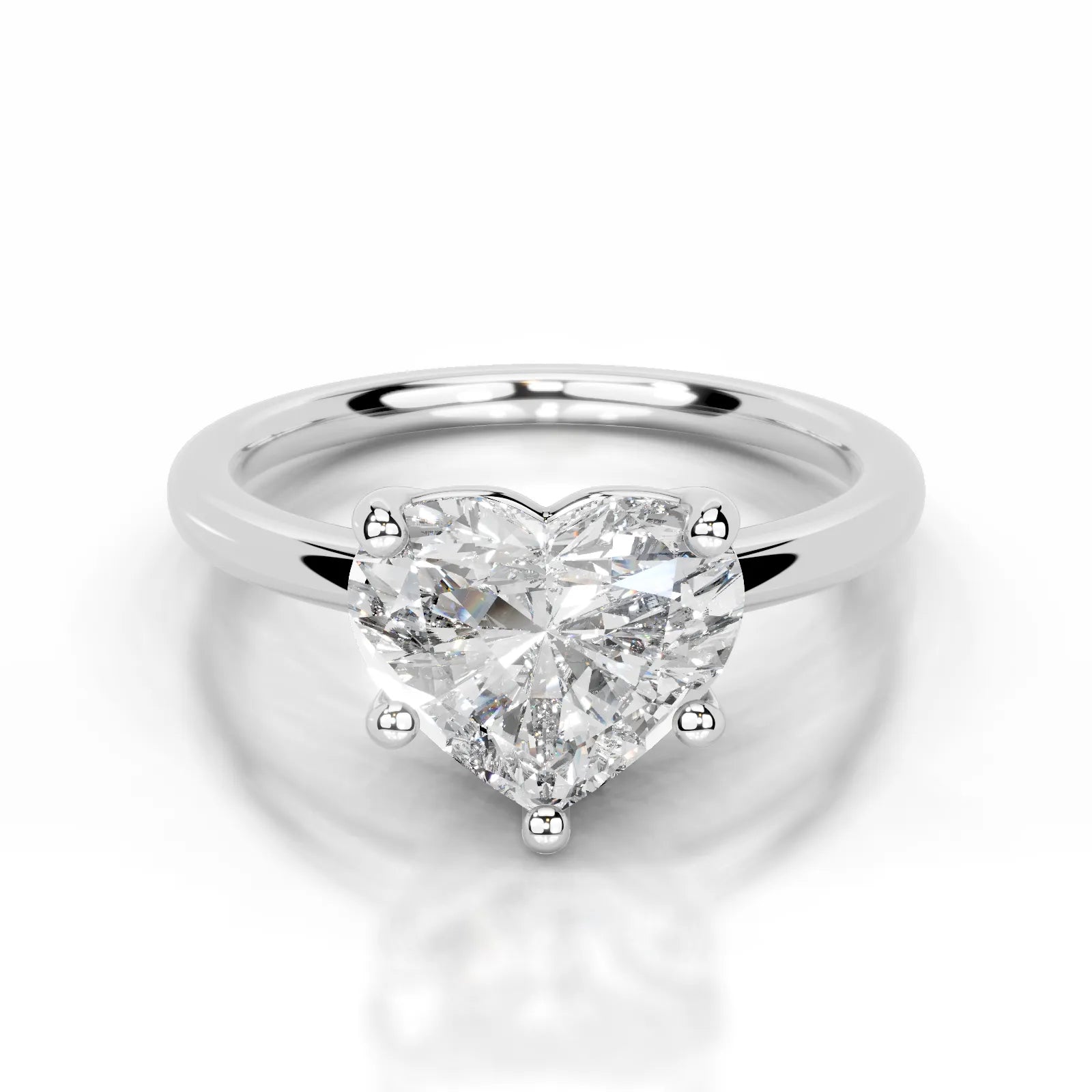 Adaline Lab Grown Diamond Ring Heart -14K White Gold