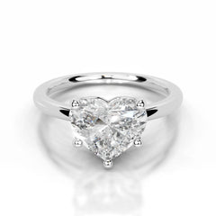 Adaline Lab Grown Diamond Ring Heart -Platinum