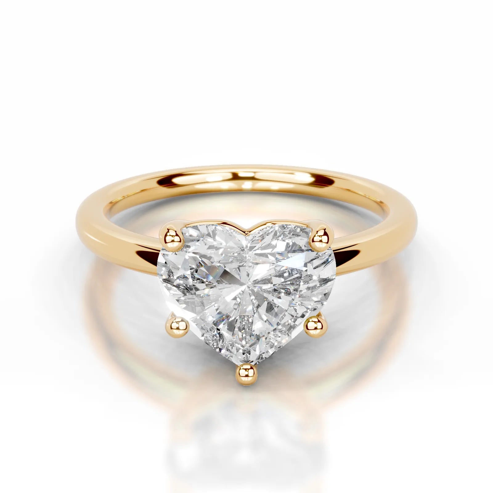 Adaline Lab Grown Diamond Ring Heart -18K Yellow Gold