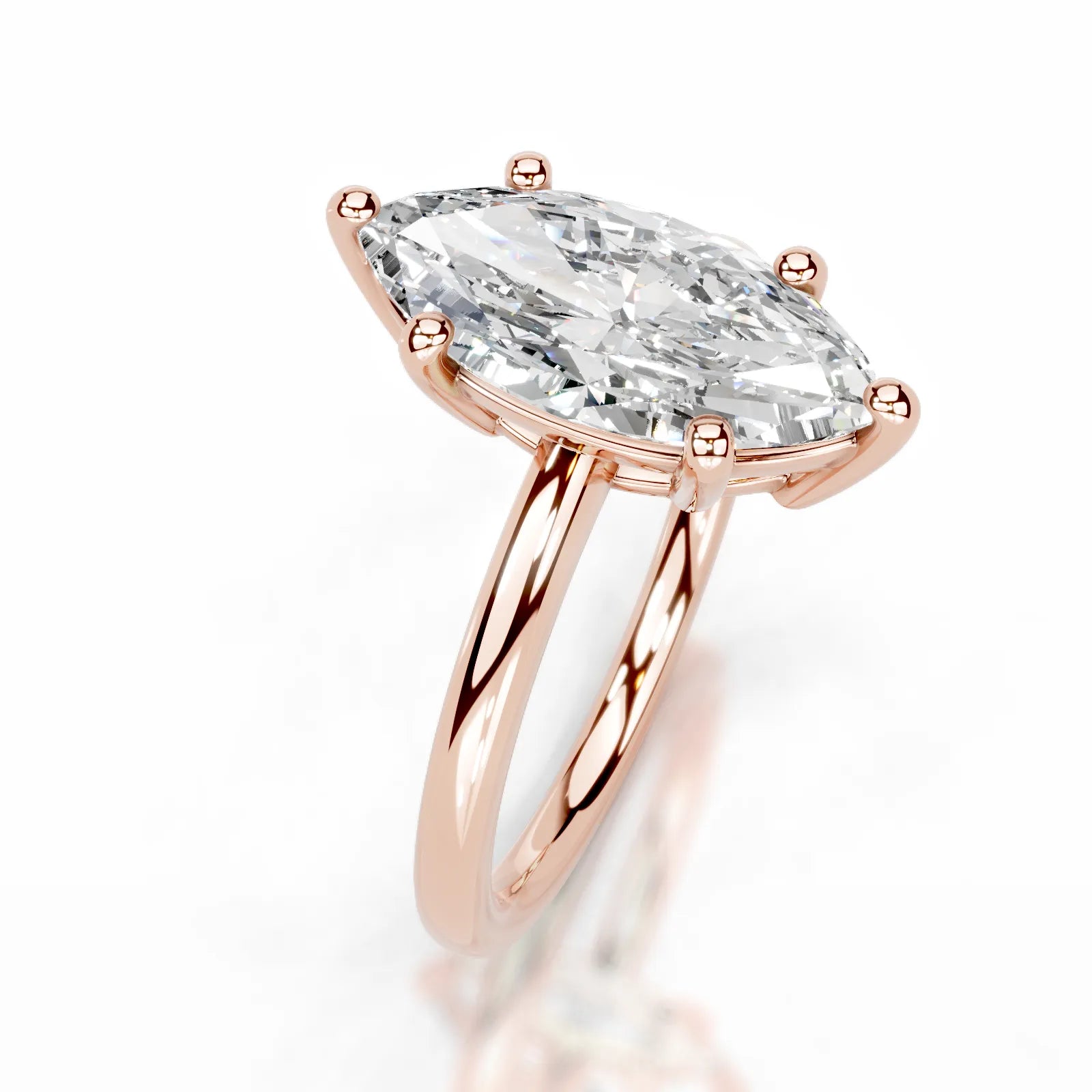 Adaline Lab Grown Diamond Ring Marquise -14K Rose Gold