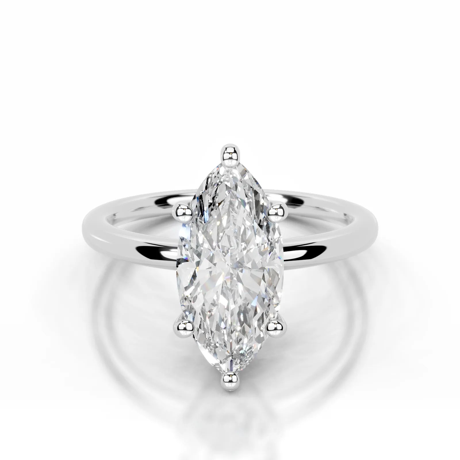 Adaline Lab Grown Diamond Ring Marquise -14K White Gold