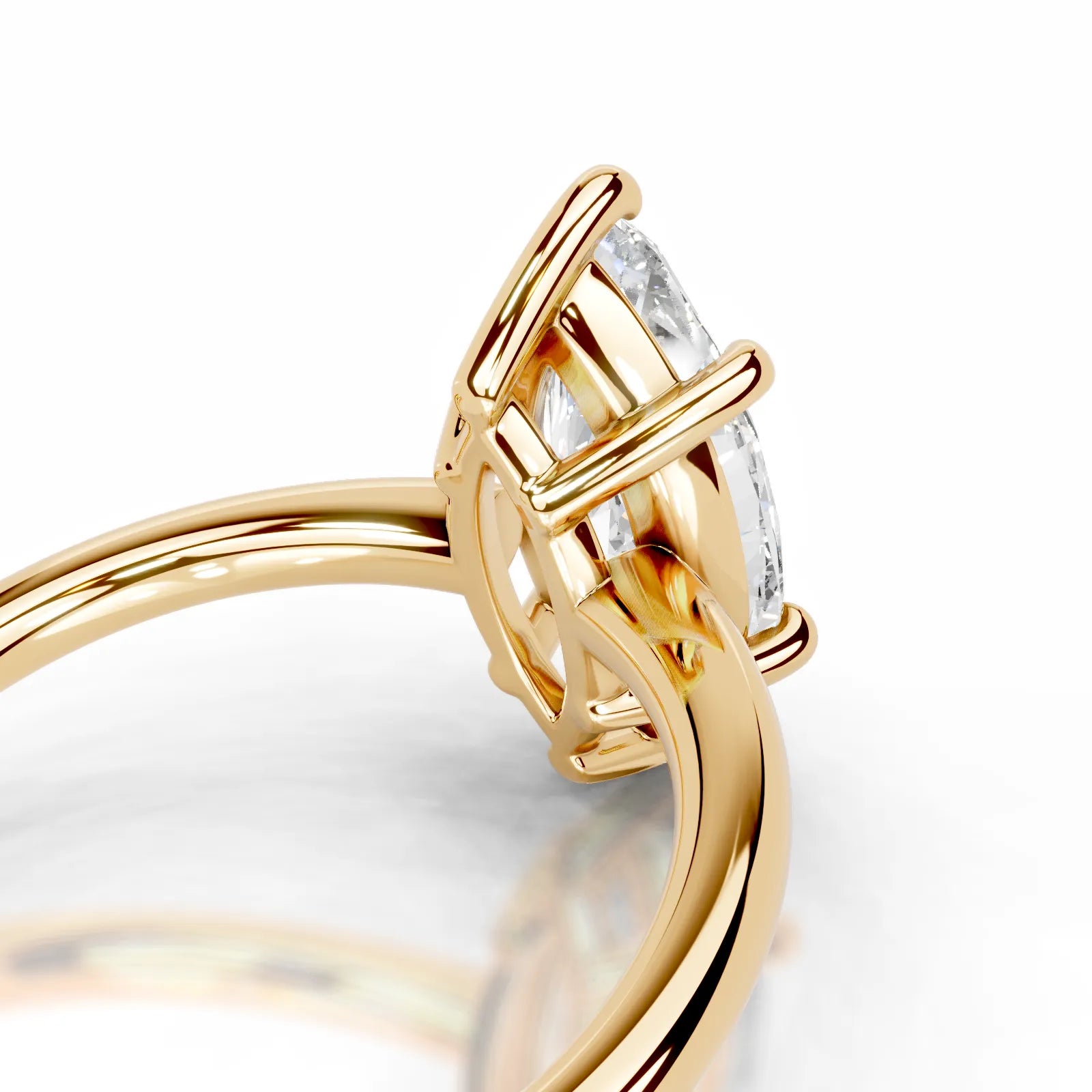 Adaline Lab Grown Diamond Ring Marquise -18K Yellow Gold