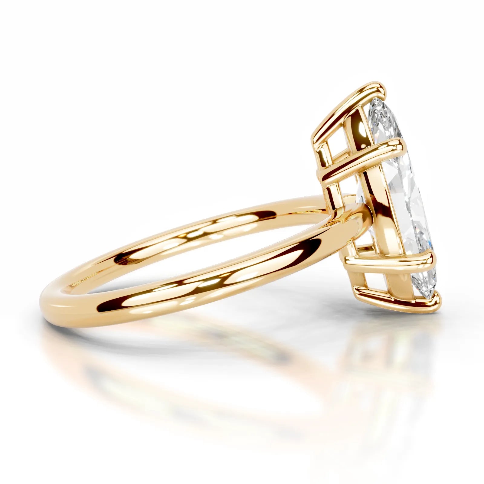 Adaline Lab Grown Diamond Ring Marquise -18K Yellow Gold