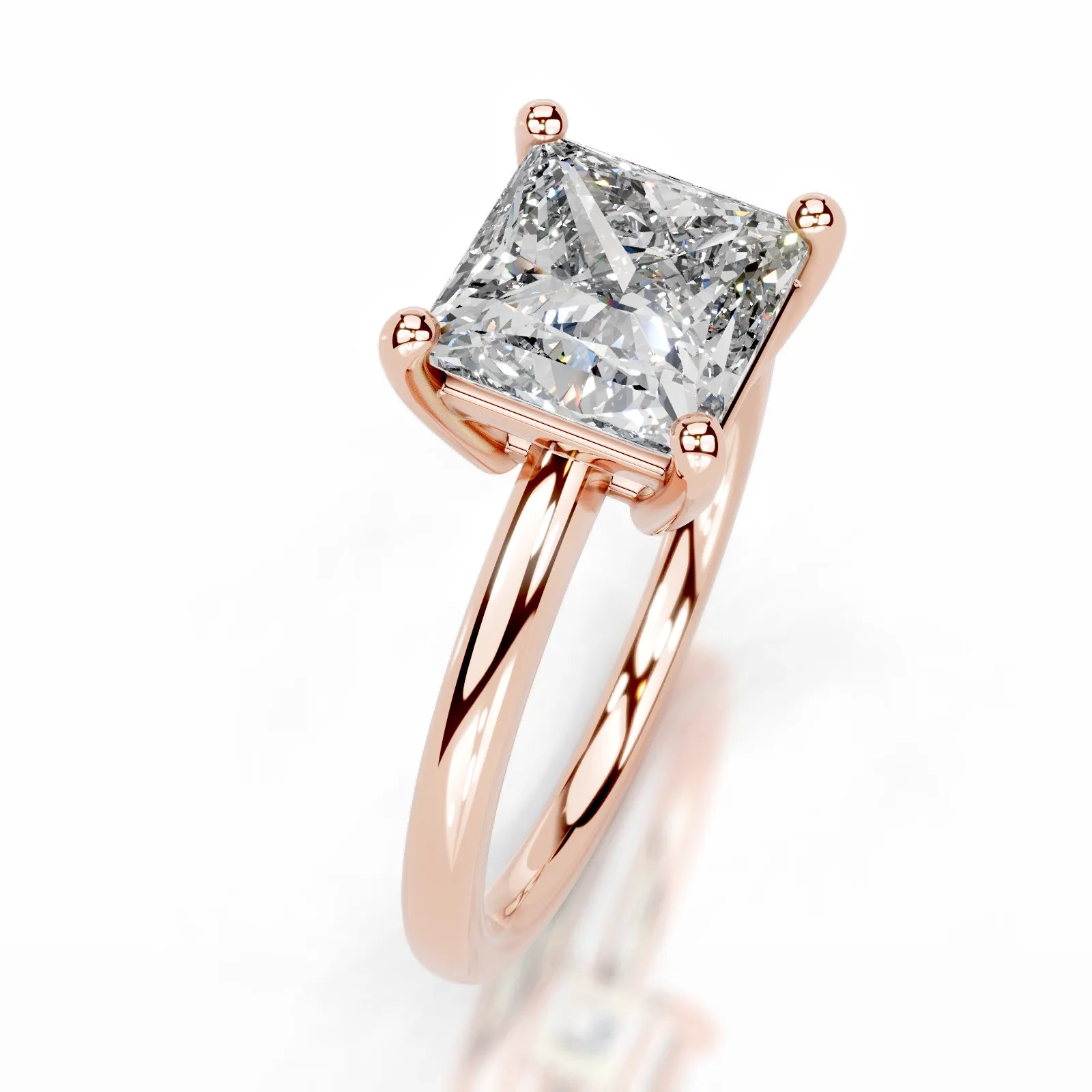Adaline Lab Grown Diamond Ring Princess -14K Rose Gold