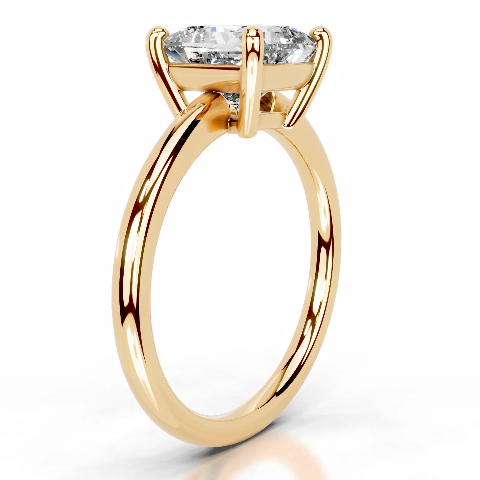 Adaline Lab Grown Diamond Ring Princess -18K Yellow Gold