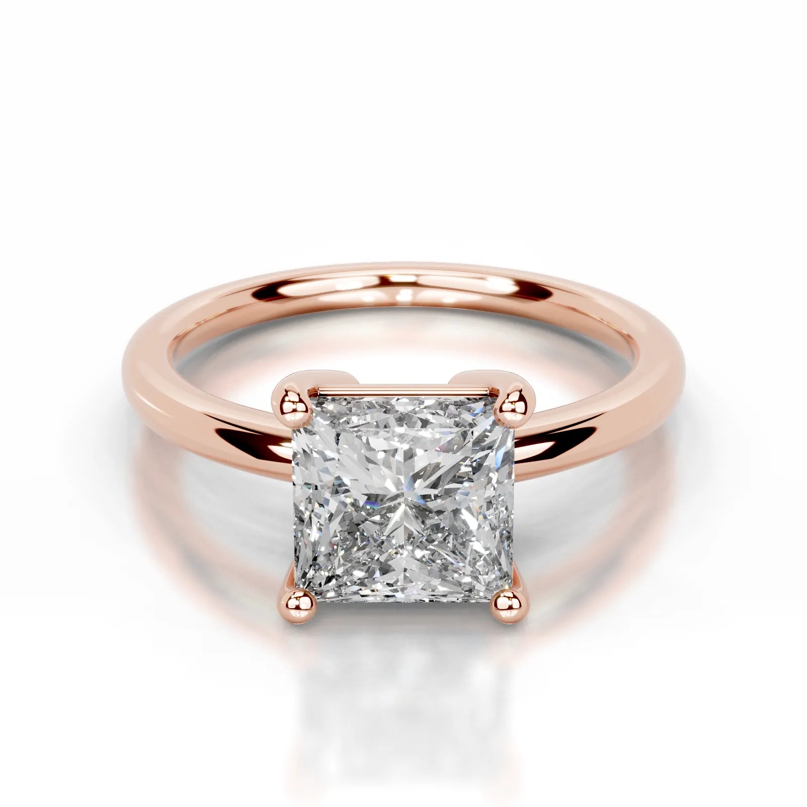 Adaline Lab Grown Diamond Ring Princess -14K Rose Gold