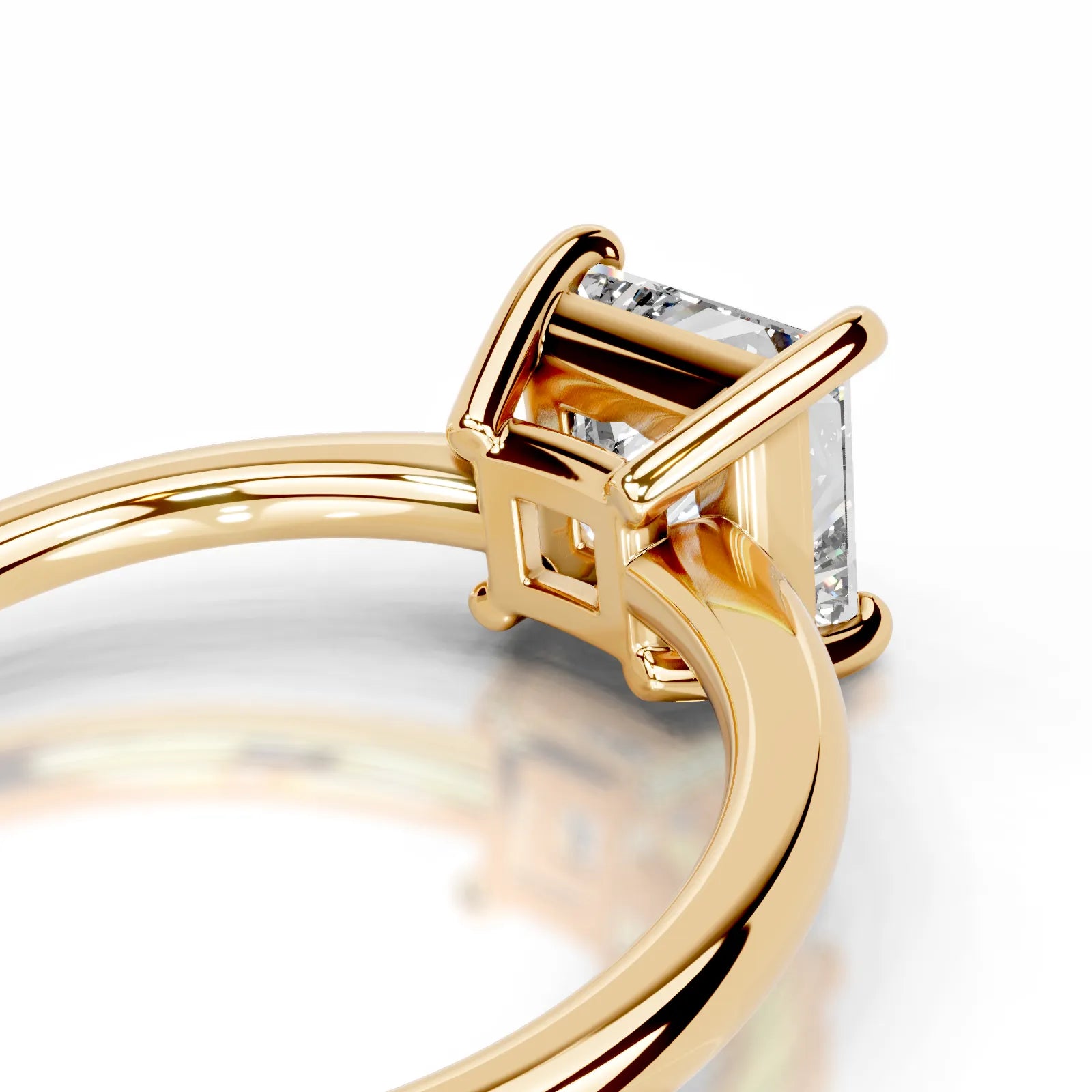 Adaline Lab Grown Diamond Ring Princess -18K Yellow Gold