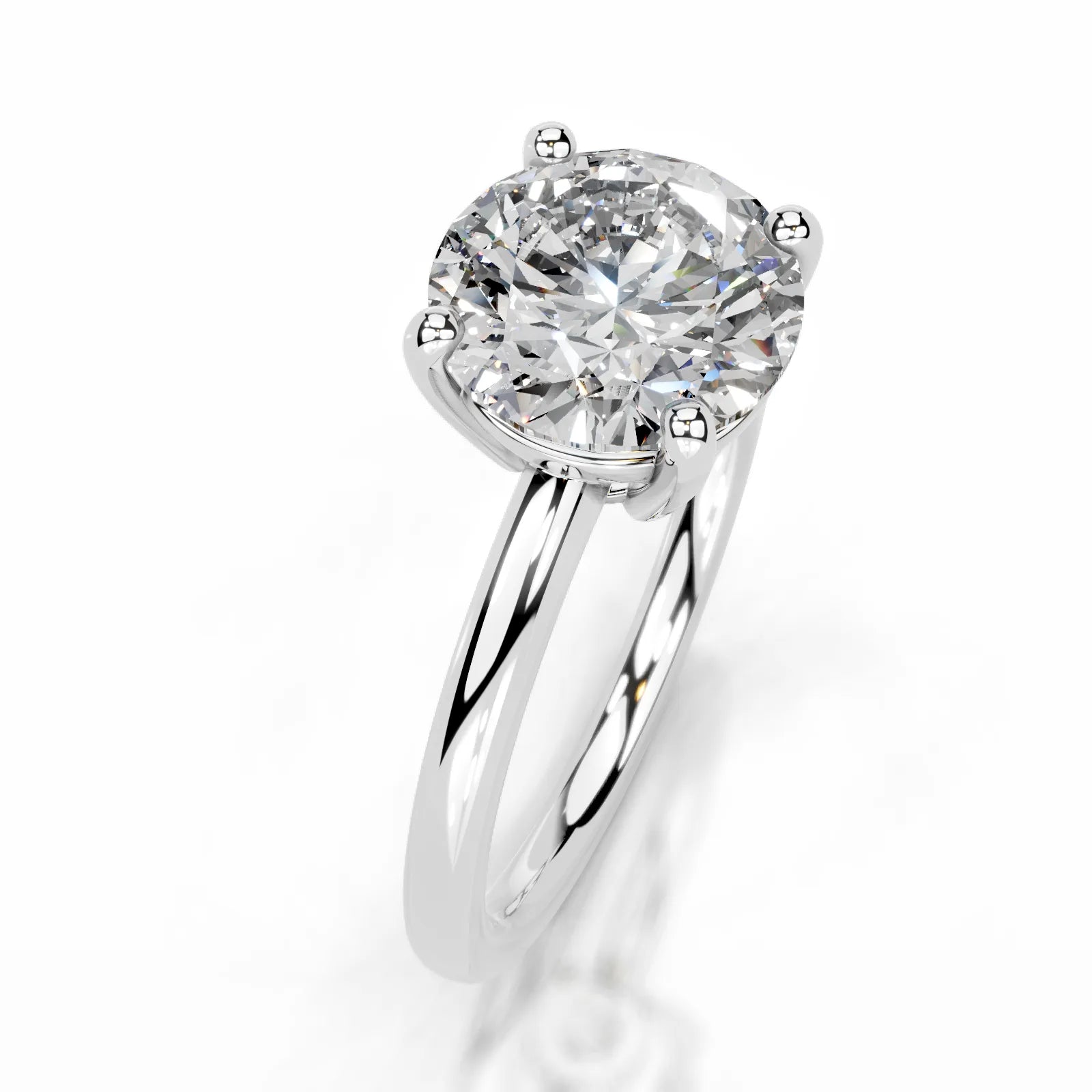 Adaline Lab Grown Diamond Ring Round -14K White Gold