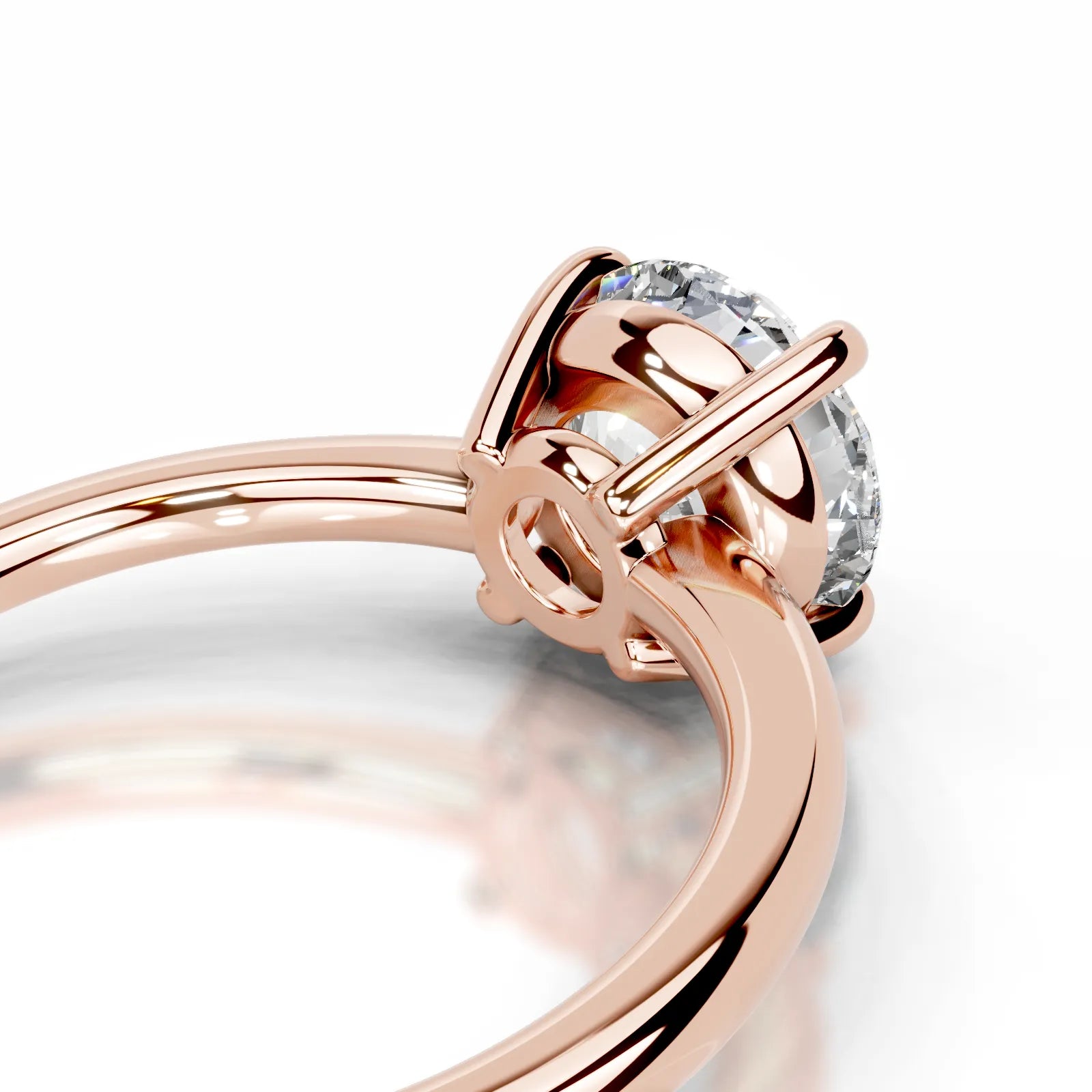 Adaline Lab Grown Diamond Ring Round -14K Rose Gold