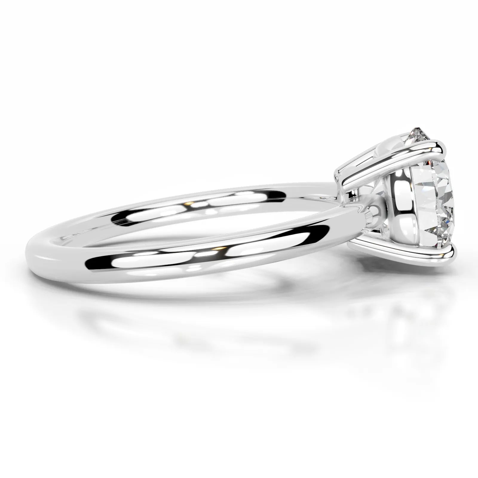 Adaline Lab Grown Diamond Ring Round -14K White Gold