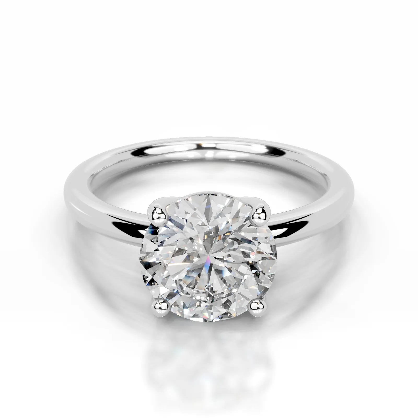Adaline Lab Grown Diamond Ring Round -14K White Gold