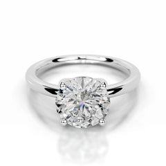 Adaline Lab Grown Diamond Ring Round -Platinum
