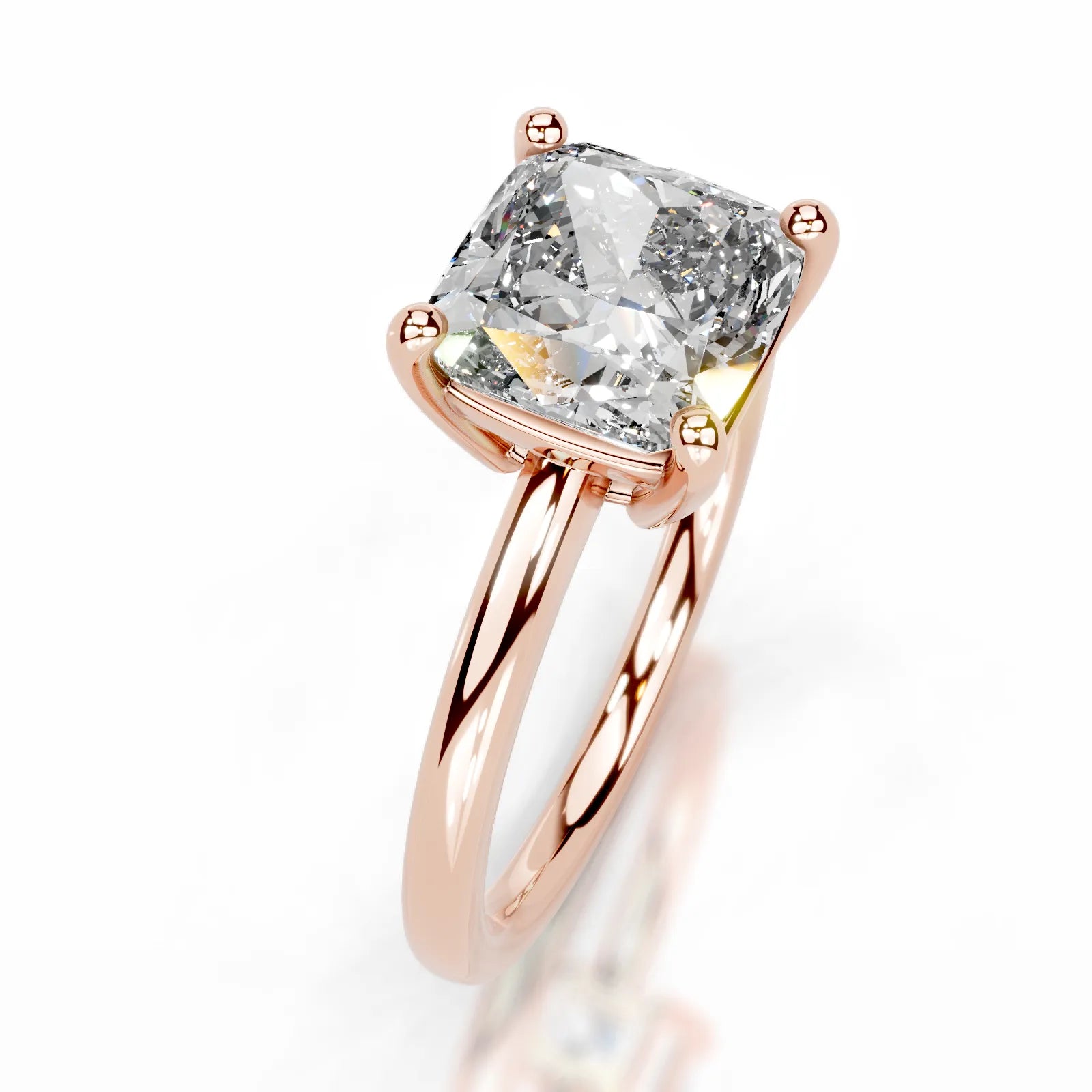 Adaline Lab Grown Diamond Ring Square Cushion -14K Rose Gold