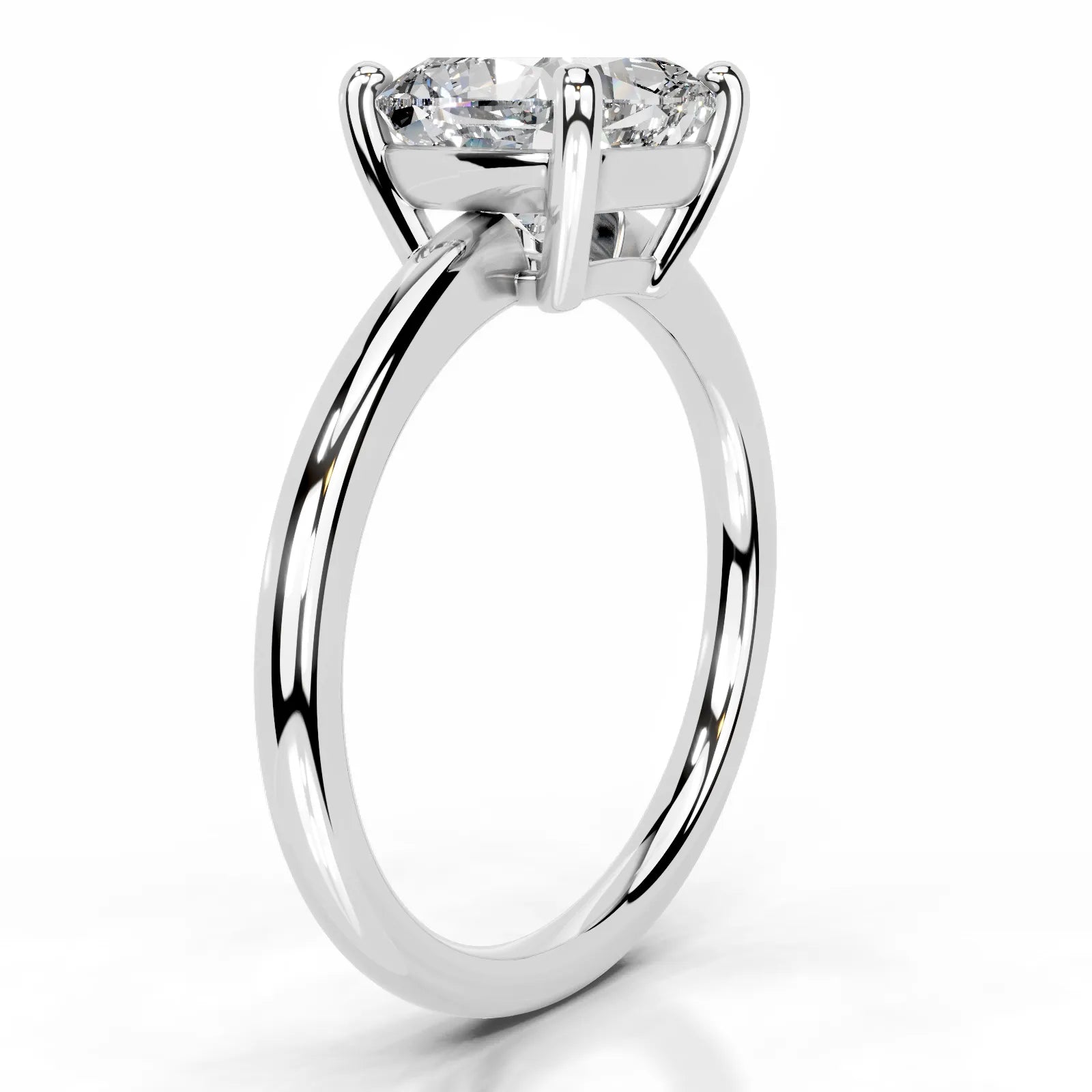 Adaline Lab Grown Diamond Ring Square Cushion -14K White Gold