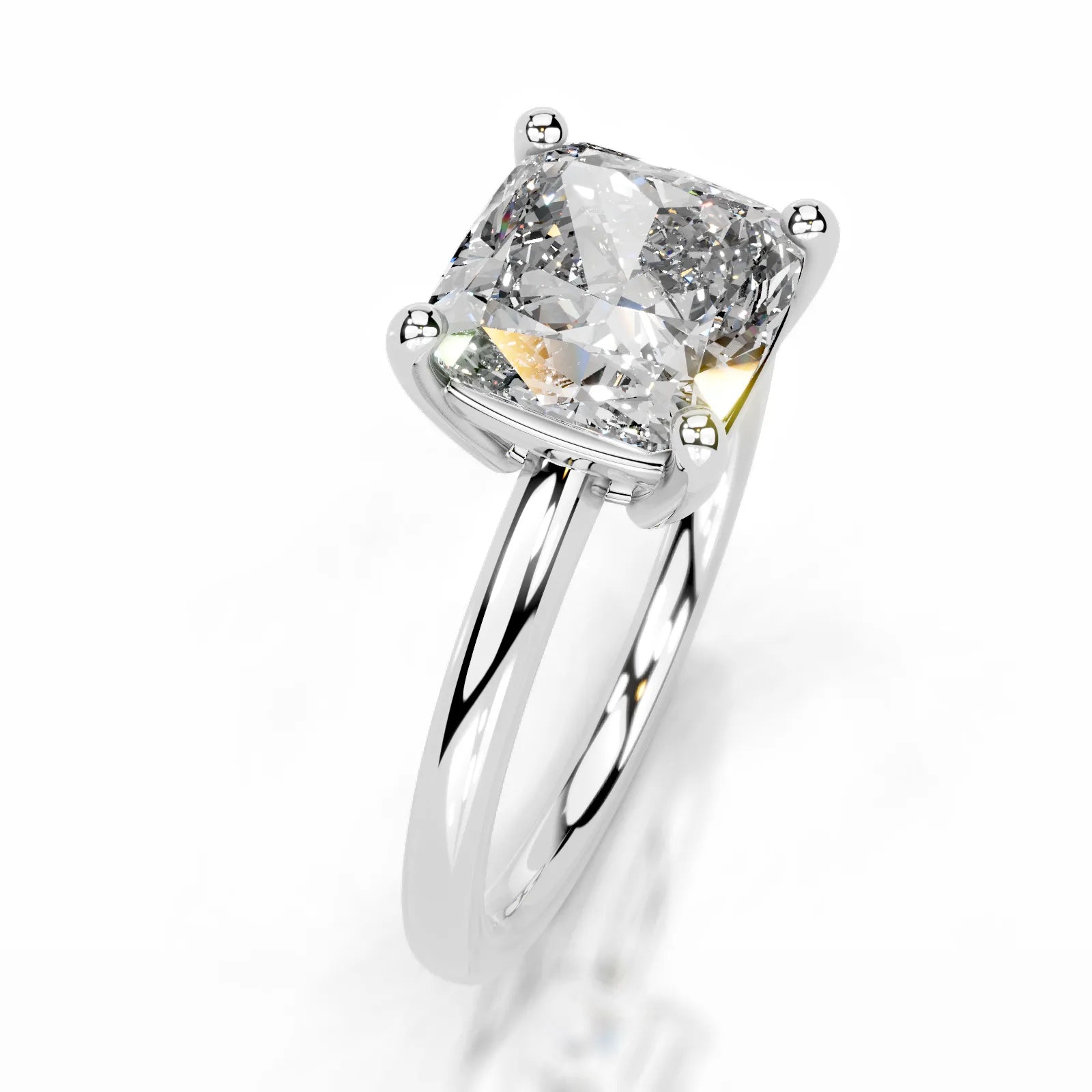 Adaline Lab Grown Diamond Ring Square Cushion -14K White Gold