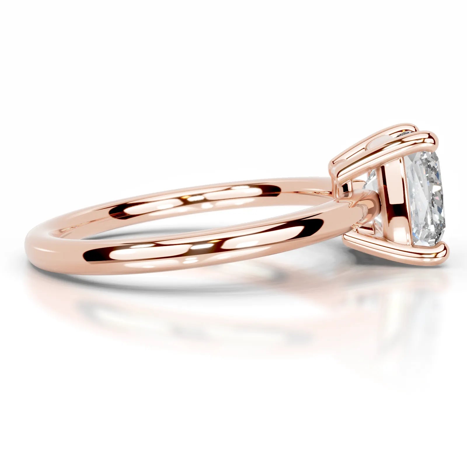 Adaline Lab Grown Diamond Ring Square Cushion -14K Rose Gold