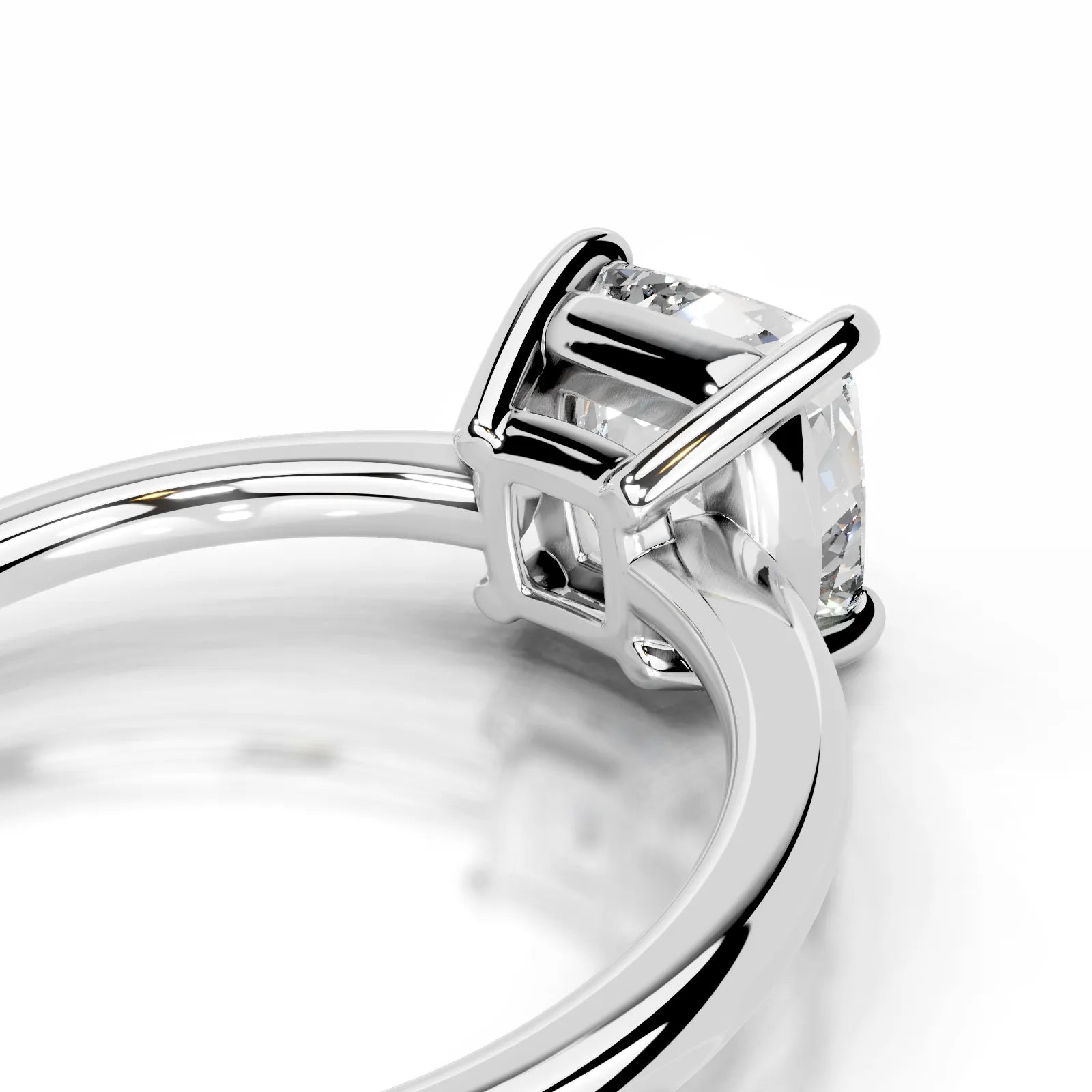 Adaline Lab Grown Diamond Ring Square Cushion -14K White Gold
