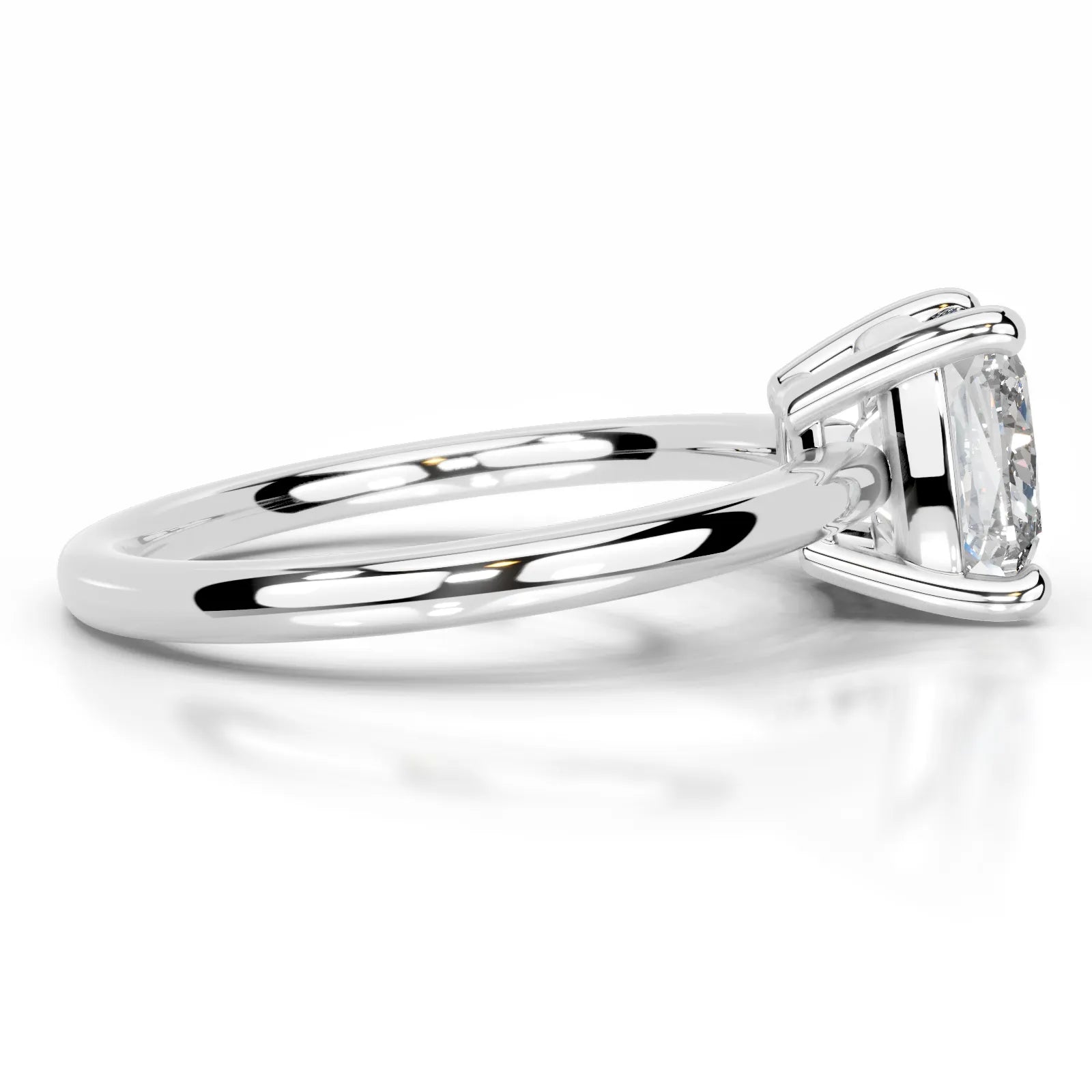 Adaline Lab Grown Diamond Ring Square Cushion -14K White Gold