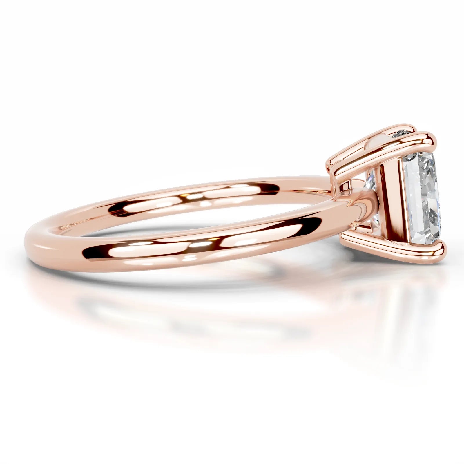 Adaline Lab Grown Diamond Ring Square Radiant -14K Rose Gold