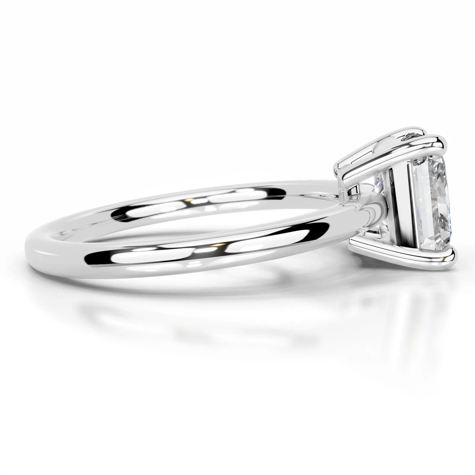Adaline Lab Grown Diamond Ring Square Radiant -14K White Gold