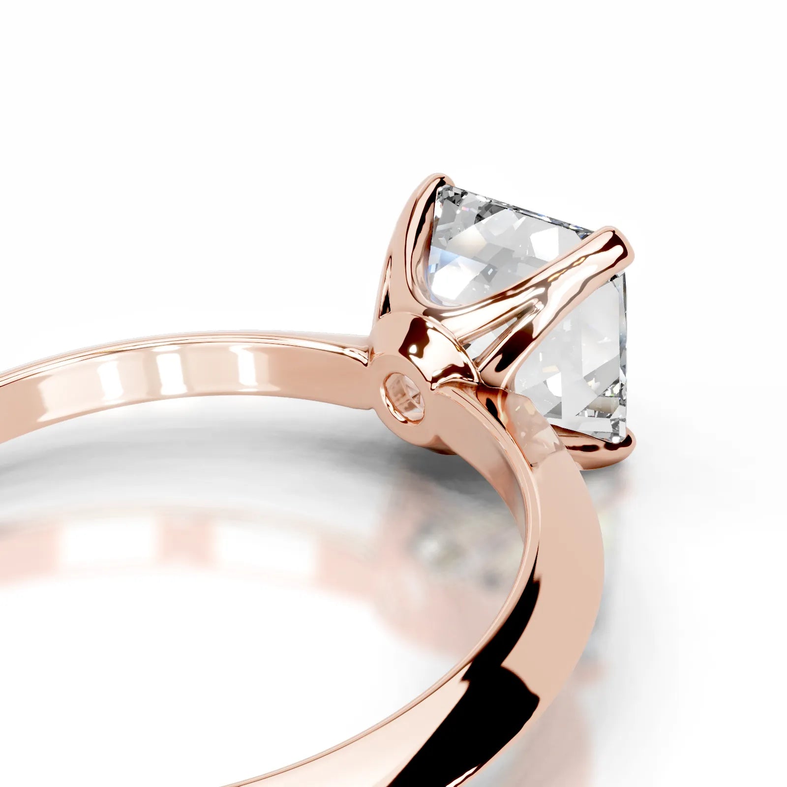Alexis Lab Grown Diamond Ring Asscher -14K Rose Gold