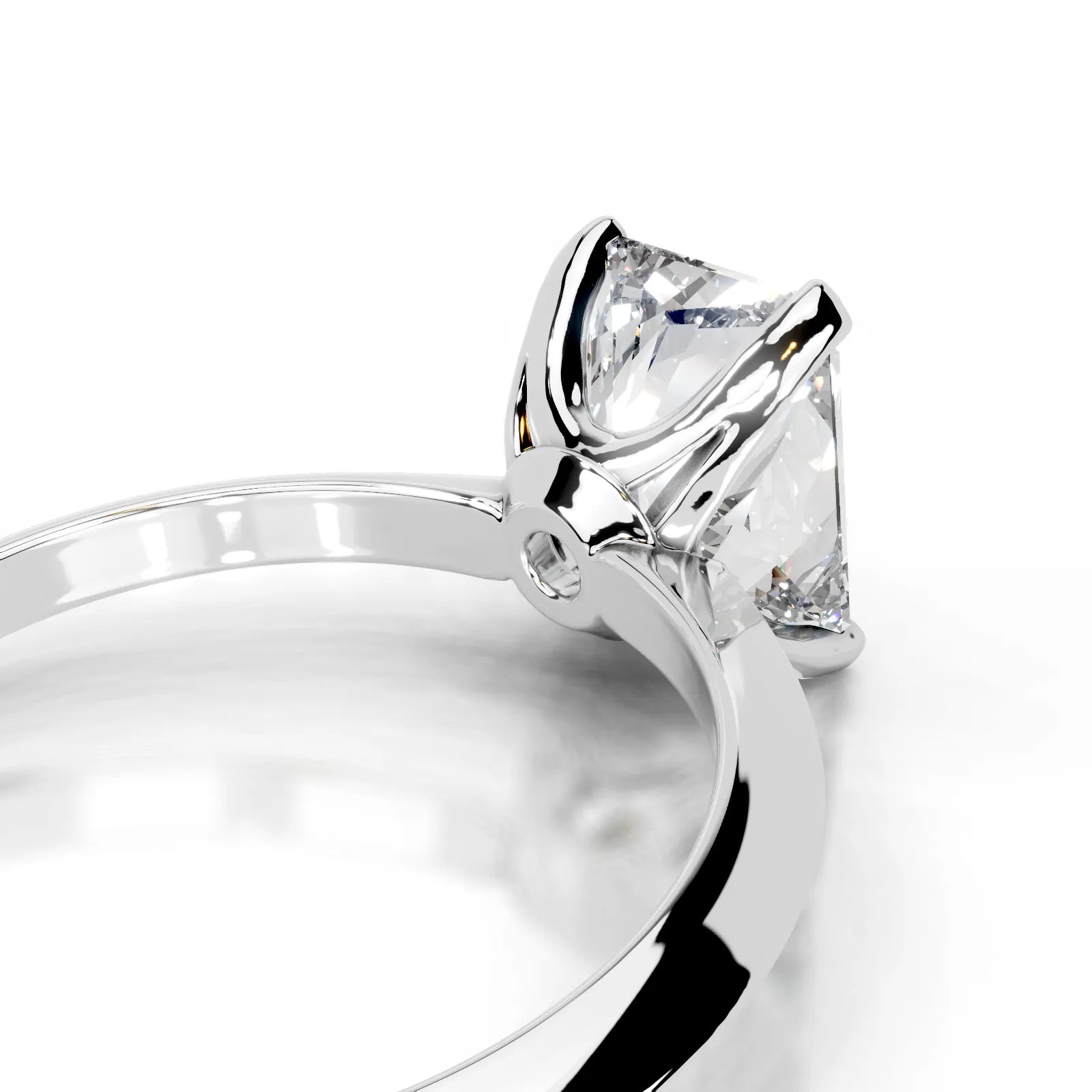 Alexis Lab Grown Diamond Ring Elongated Radiant -14K White Gold