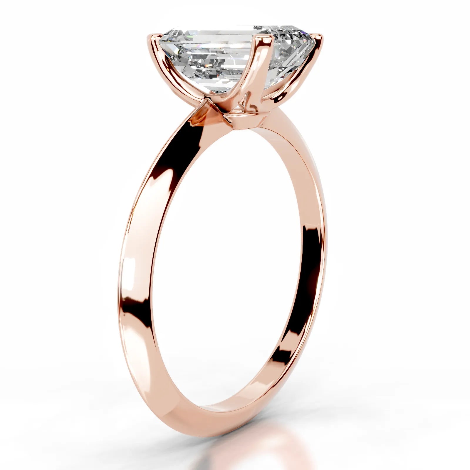 Alexis Lab Grown Diamond Ring Emerald -14K Rose Gold