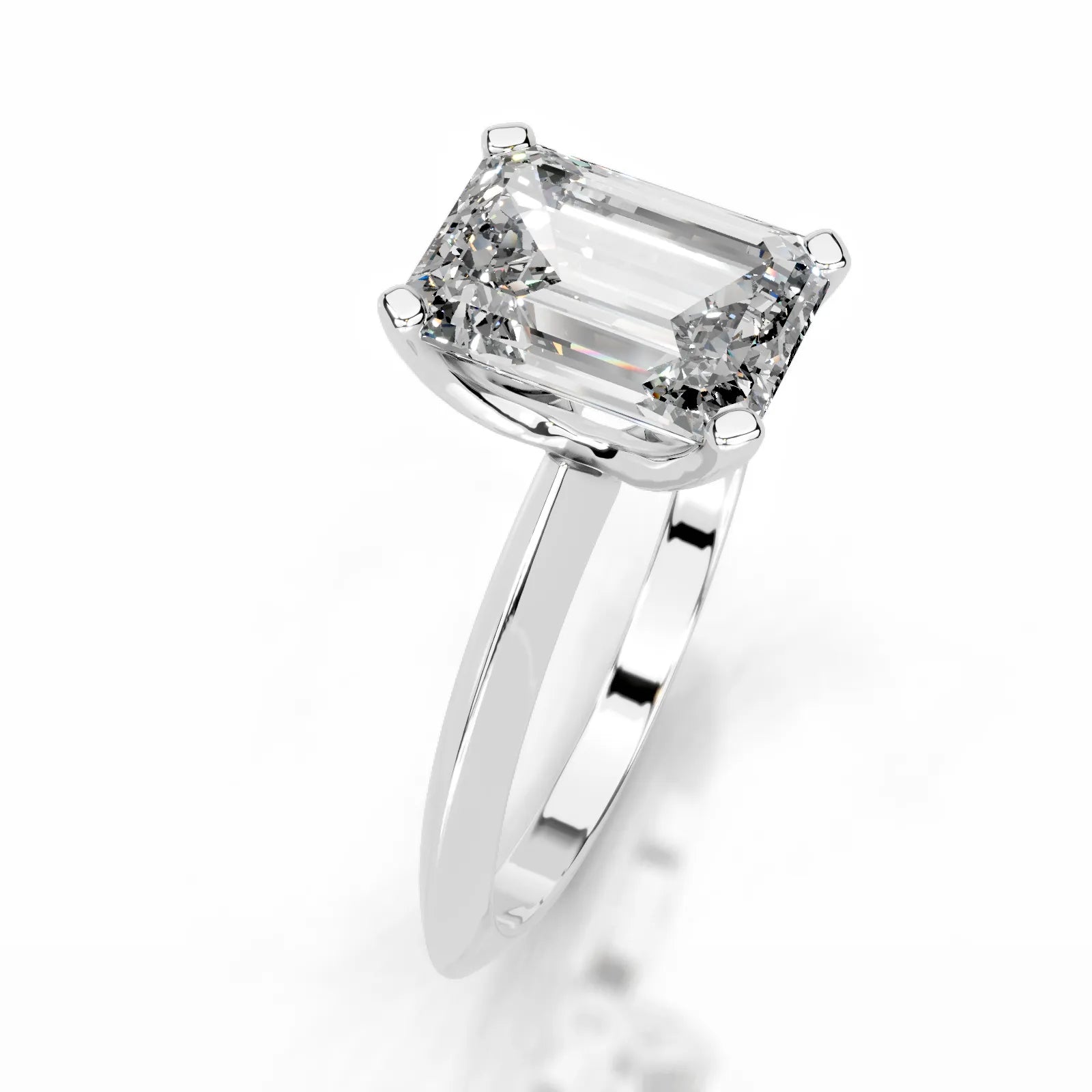 Alexis Lab Grown Diamond Ring Emerald -14K White Gold