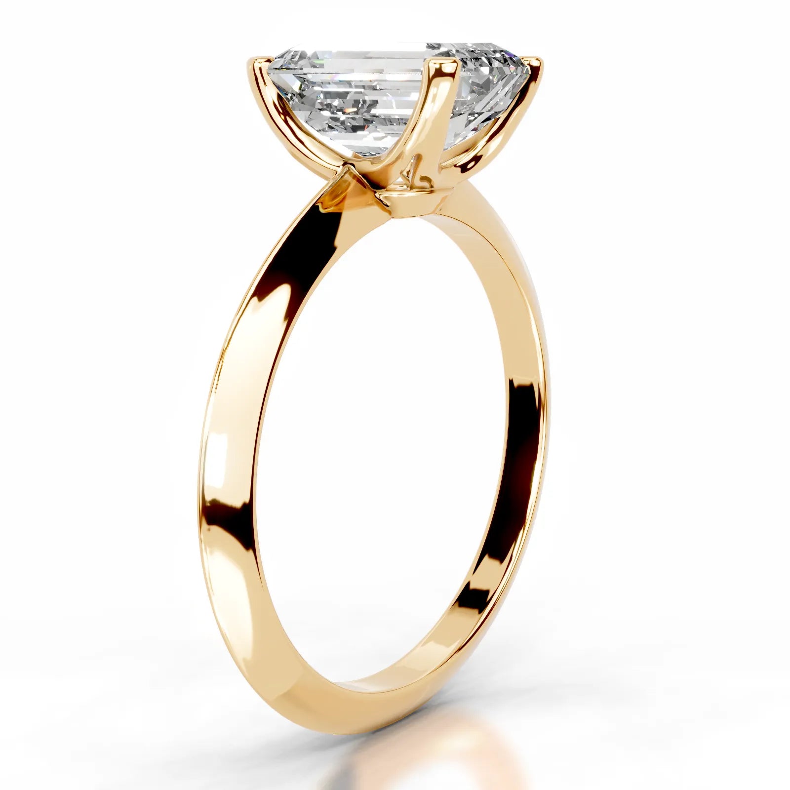 Alexis Lab Grown Diamond Ring Emerald -18K Yellow Gold