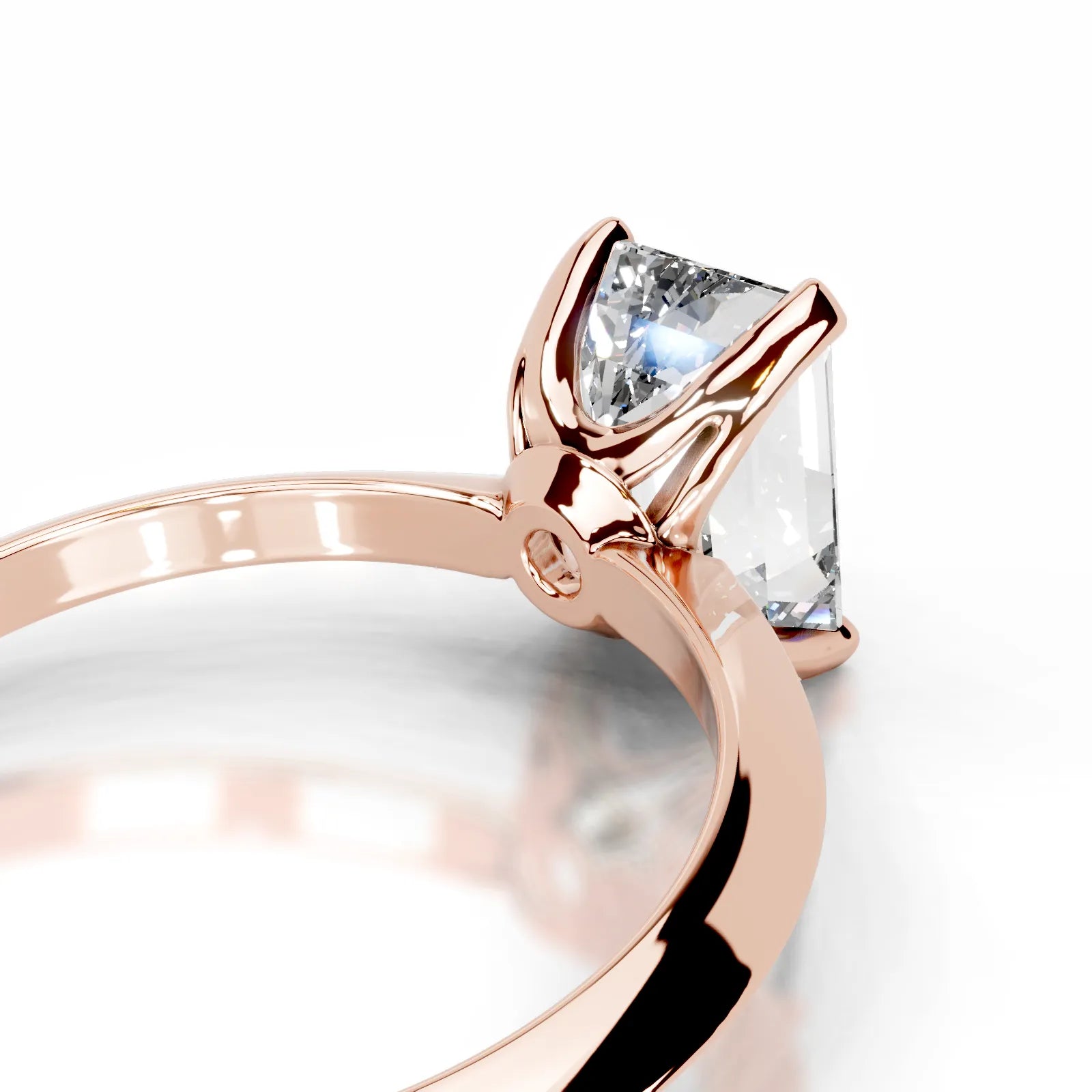 Alexis Lab Grown Diamond Ring Emerald -14K Rose Gold
