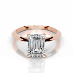 Alexis Lab Grown Diamond Ring Emerald -14K Rose Gold