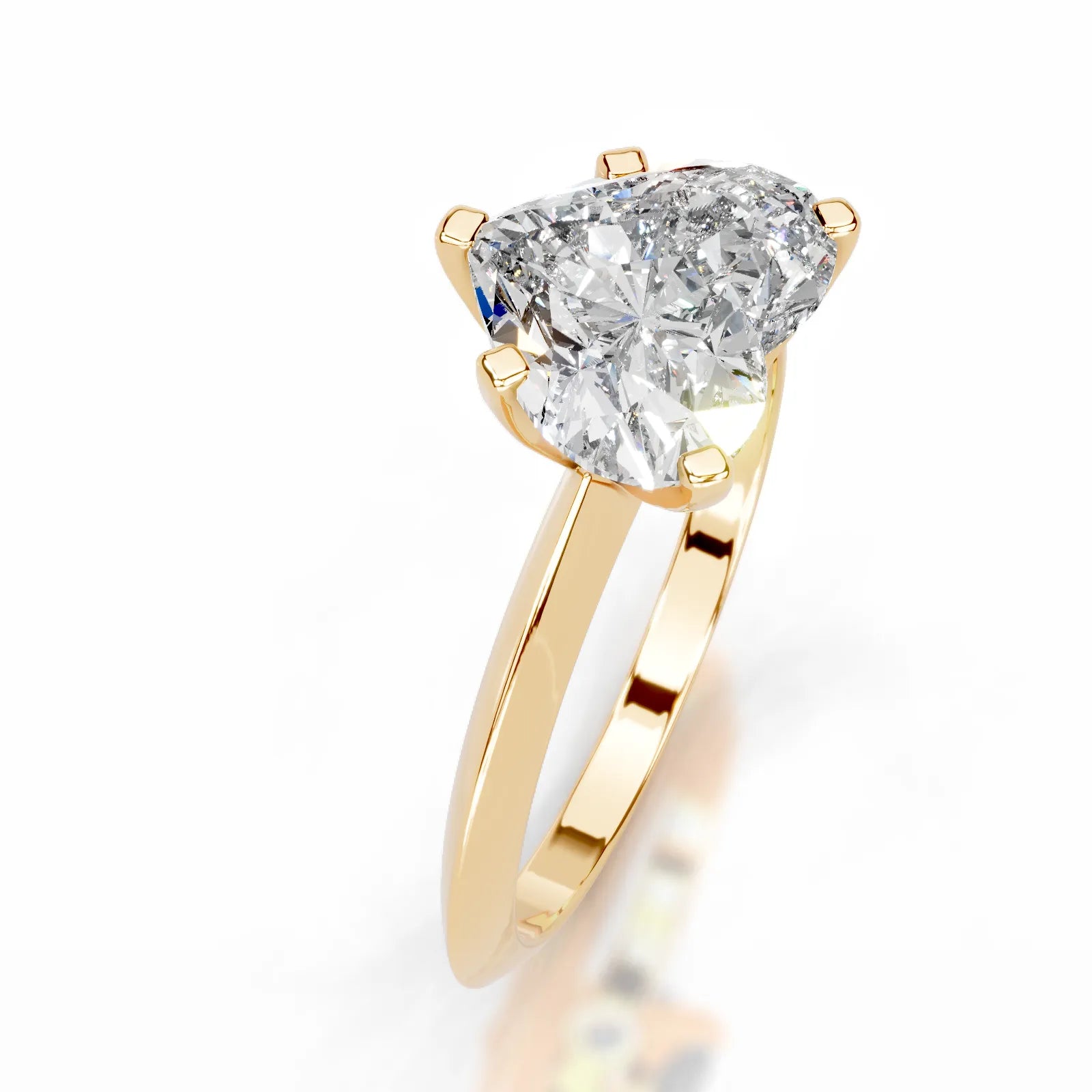 Alexis Lab Grown Diamond Ring Heart -18K Yellow Gold