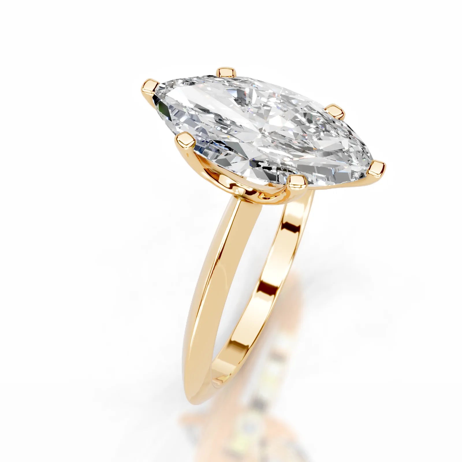 Alexis Lab Grown Diamond Ring Marquise -18K Yellow Gold