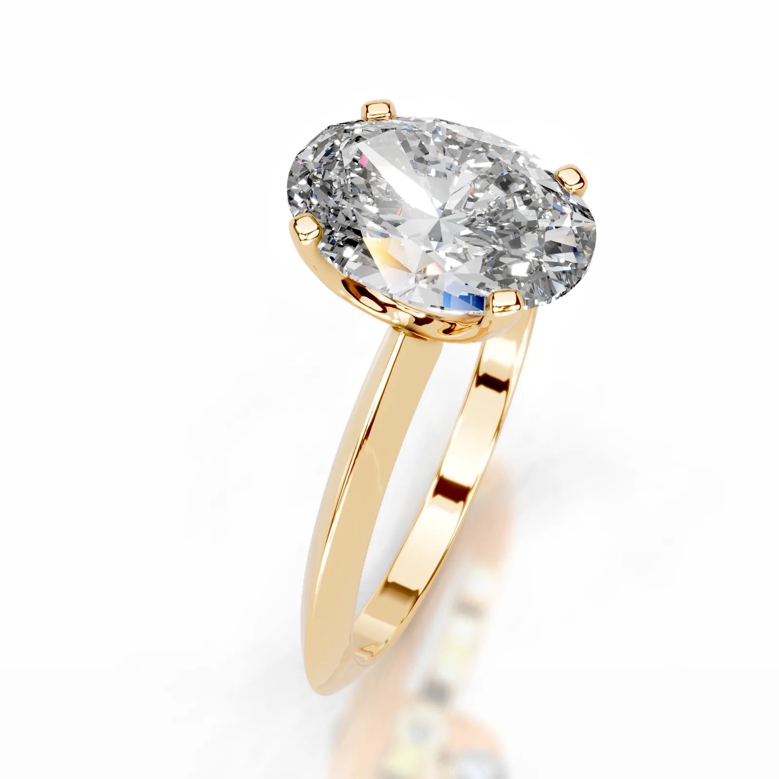 Alexis Lab Grown Diamond Ring Oval -18K Yellow Gold