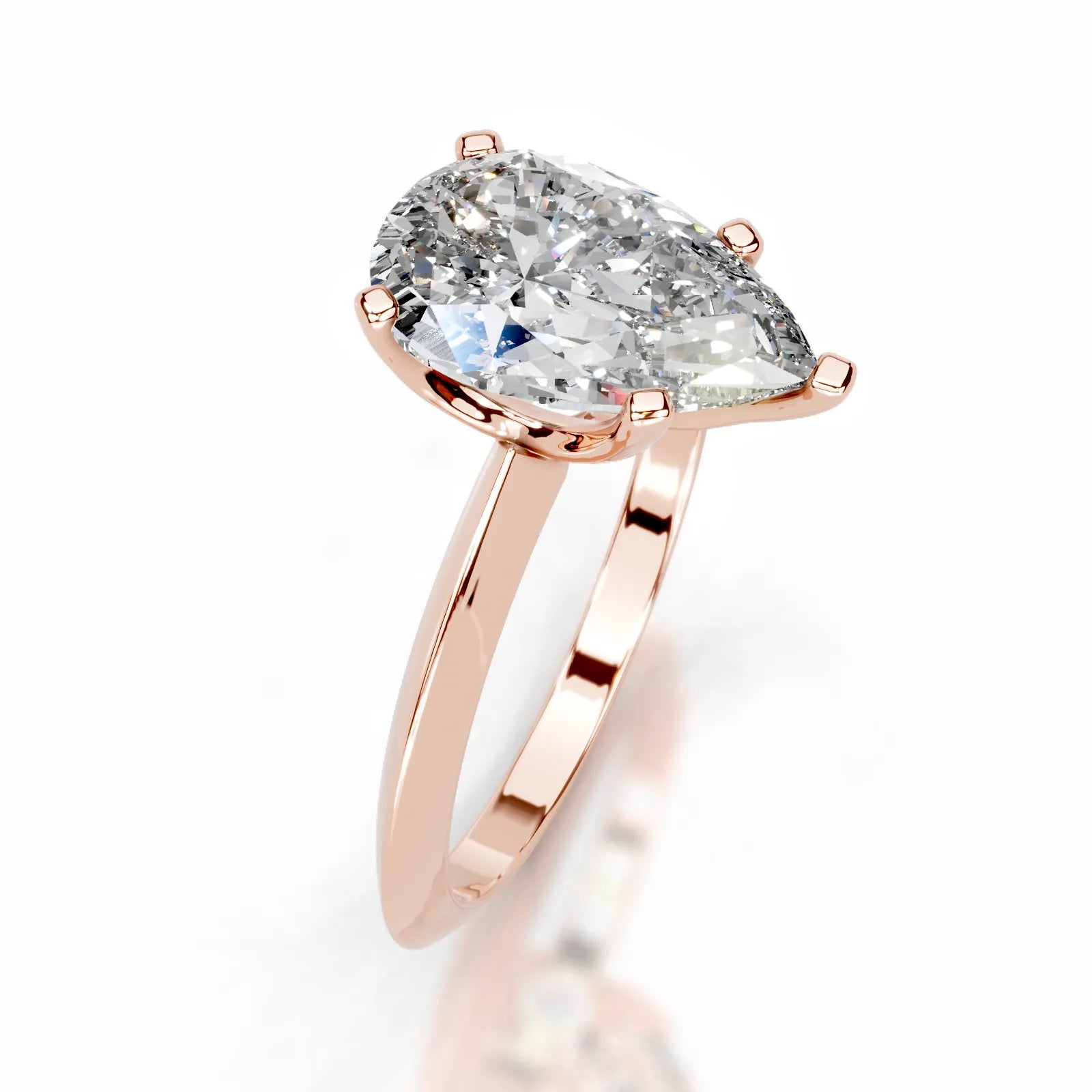 Alexis Lab Grown Diamond Ring Pear -14K Rose Gold