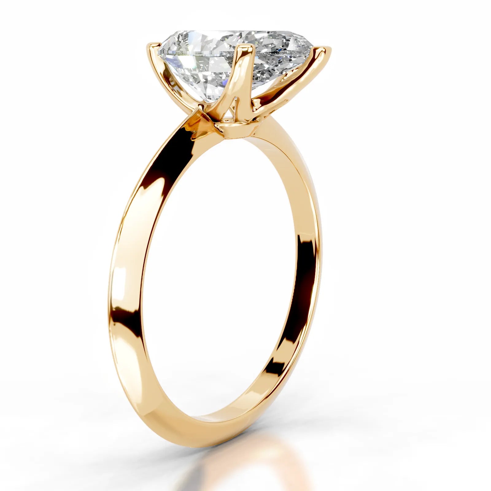 Alexis Lab Grown Diamond Ring Pear -18K Yellow Gold