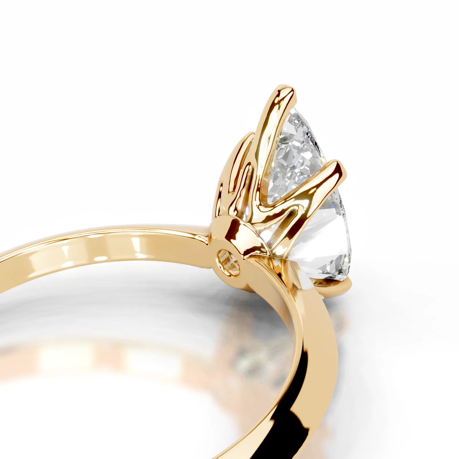 Alexis Lab Grown Diamond Ring Pear -18K Yellow Gold