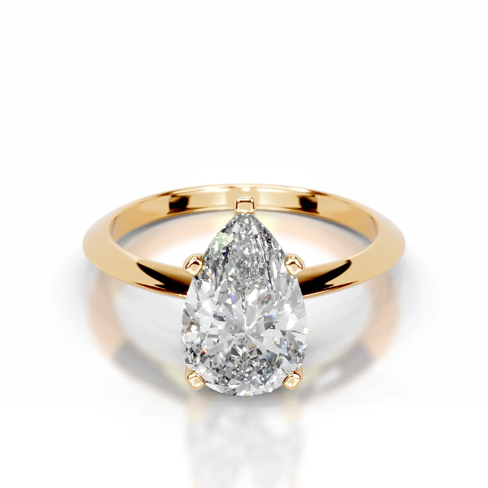 Alexis Lab Grown Diamond Ring Pear -18K Yellow Gold